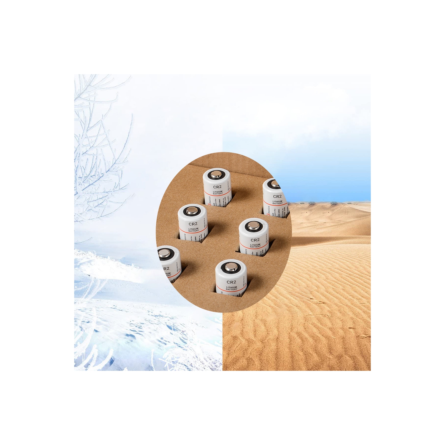 3V 800mAh CR2 Lithium Batteries for Golf Rangefinder and Other Electronics 6pcs/pack - LIVINGbasics®