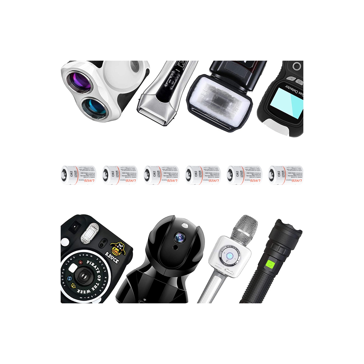 3V 800mAh CR2 Lithium Batteries for Golf Rangefinder and Other Electronics 6pcs/pack - LIVINGbasics®