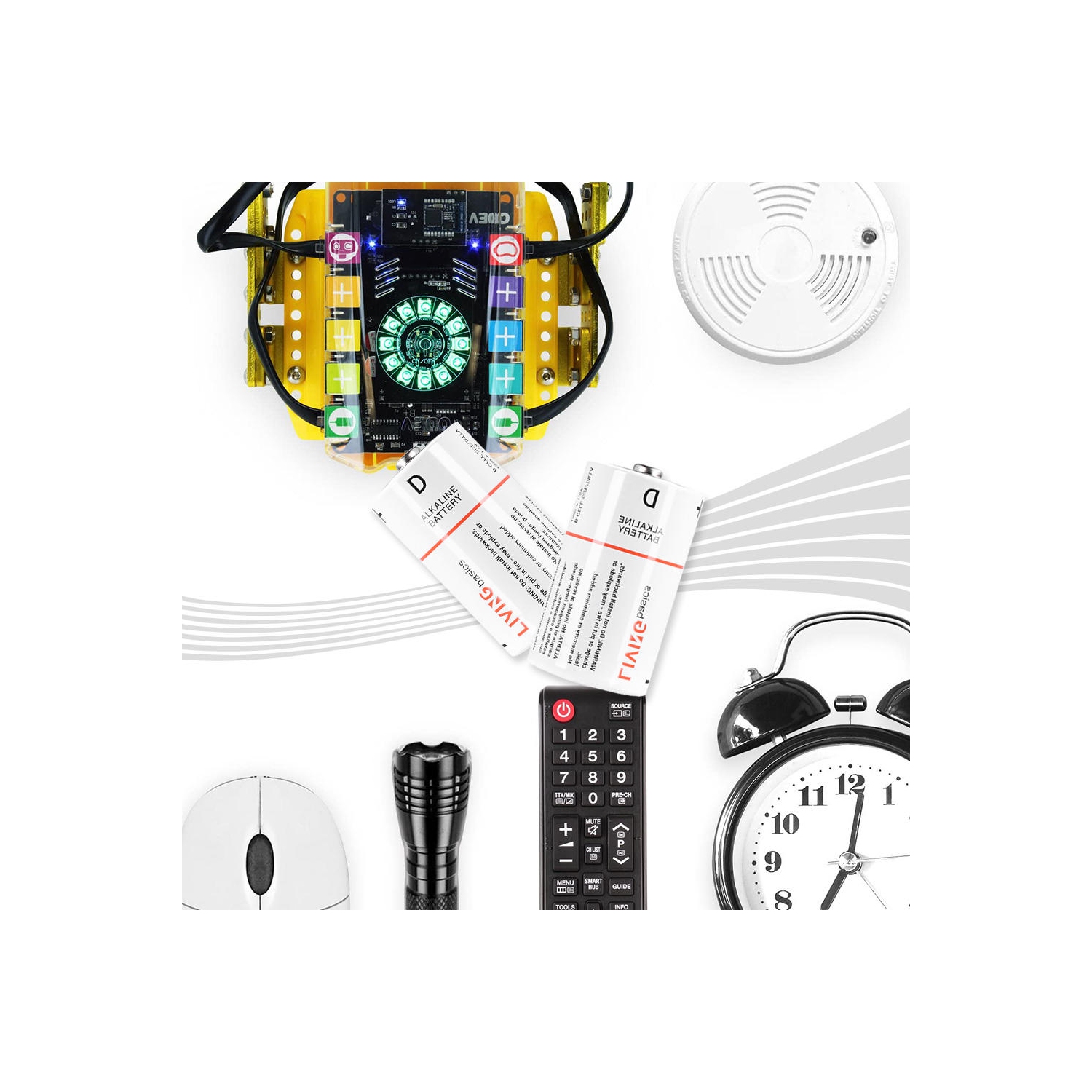 4pcs 1.5V D Batteries alcalines est conforme à la directive de l'UE de la batterie pourraient fonctionner entre -18 et 50 - LivingBasics®
