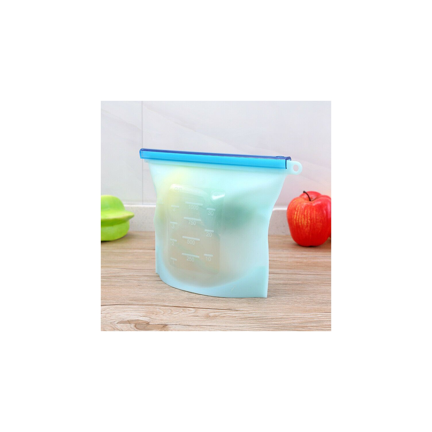 Reusable Storage Bags 4 Pack Food Storage Bags( BPA Free Freezer Ziplock Lunch Bags Leakproof Reusable Bags 1000 Ml