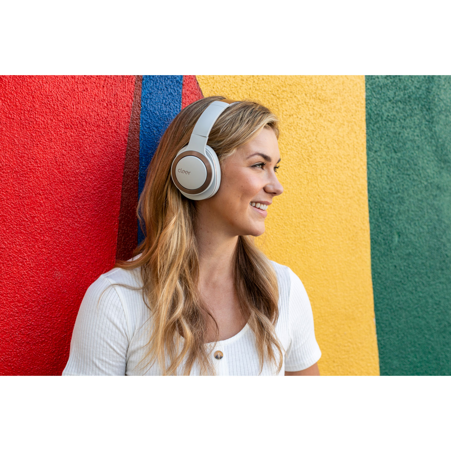 Cleer Audio Enduro ANC Over-Ear Noise Cancelling Bluetooth Headphones - Light Grey