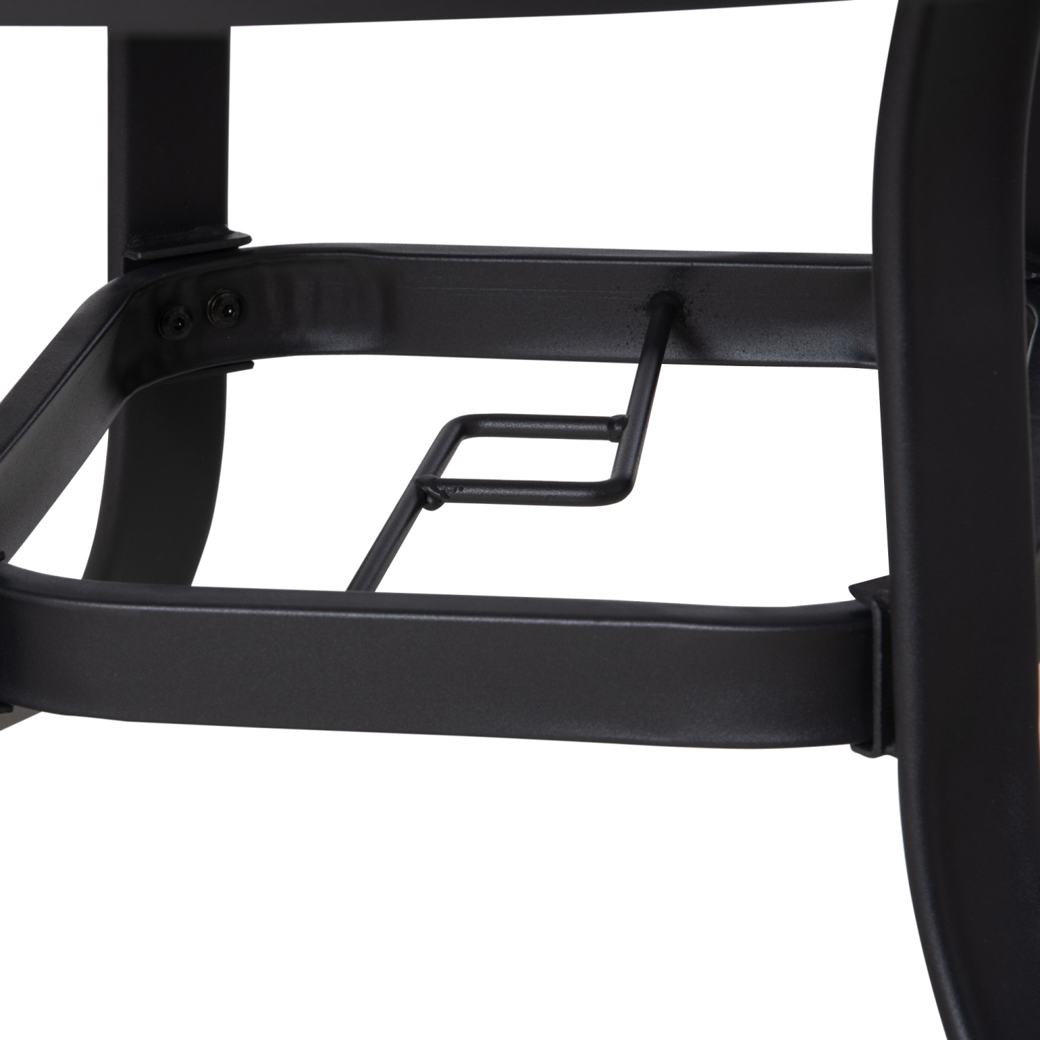 Outsunny 42-inch Patio Dining Table with Umbrella Hole Round Outdoor Bistro Table for Garden Lawn Backyard, Steel