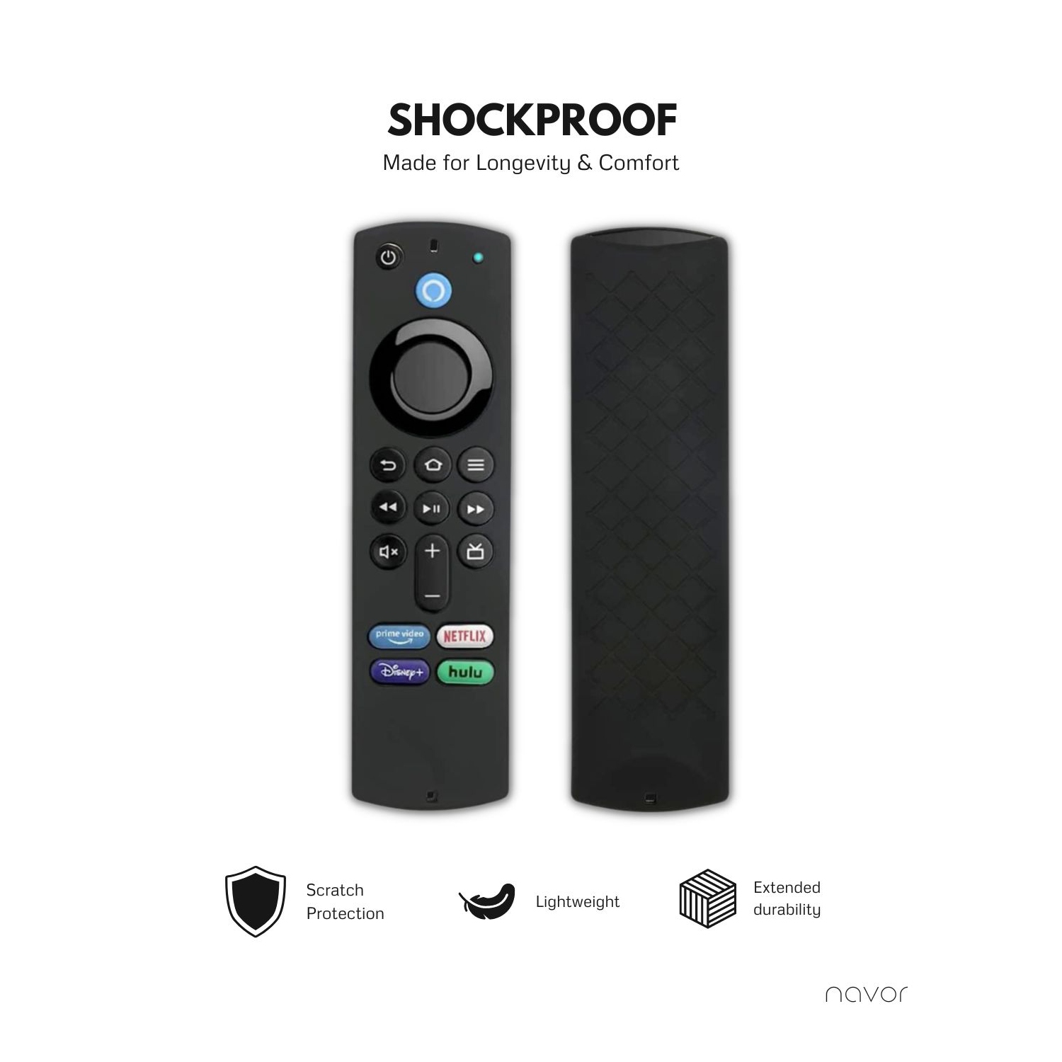 Couvercle de protection antichoc/étui compatible avec la nouvelle télécommande vocale Alexa pour sapin TV Stick 3e gén./Fire TV Stick 4K (2021) Étui