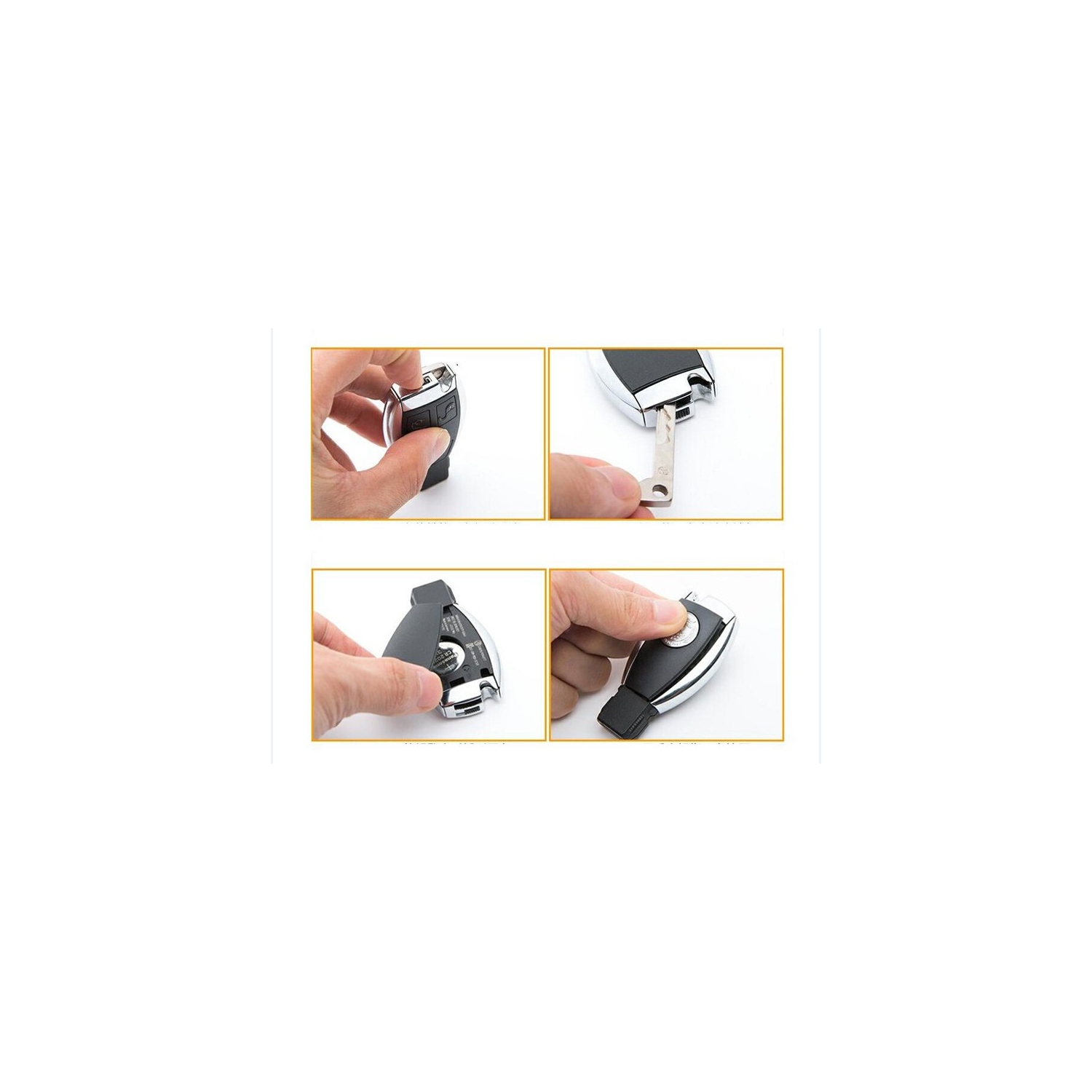 Metal 3D Apple Tree Badge Étui à clé arrière A0008900023 compatible avec les porte-clés Mercedes Benz AMG