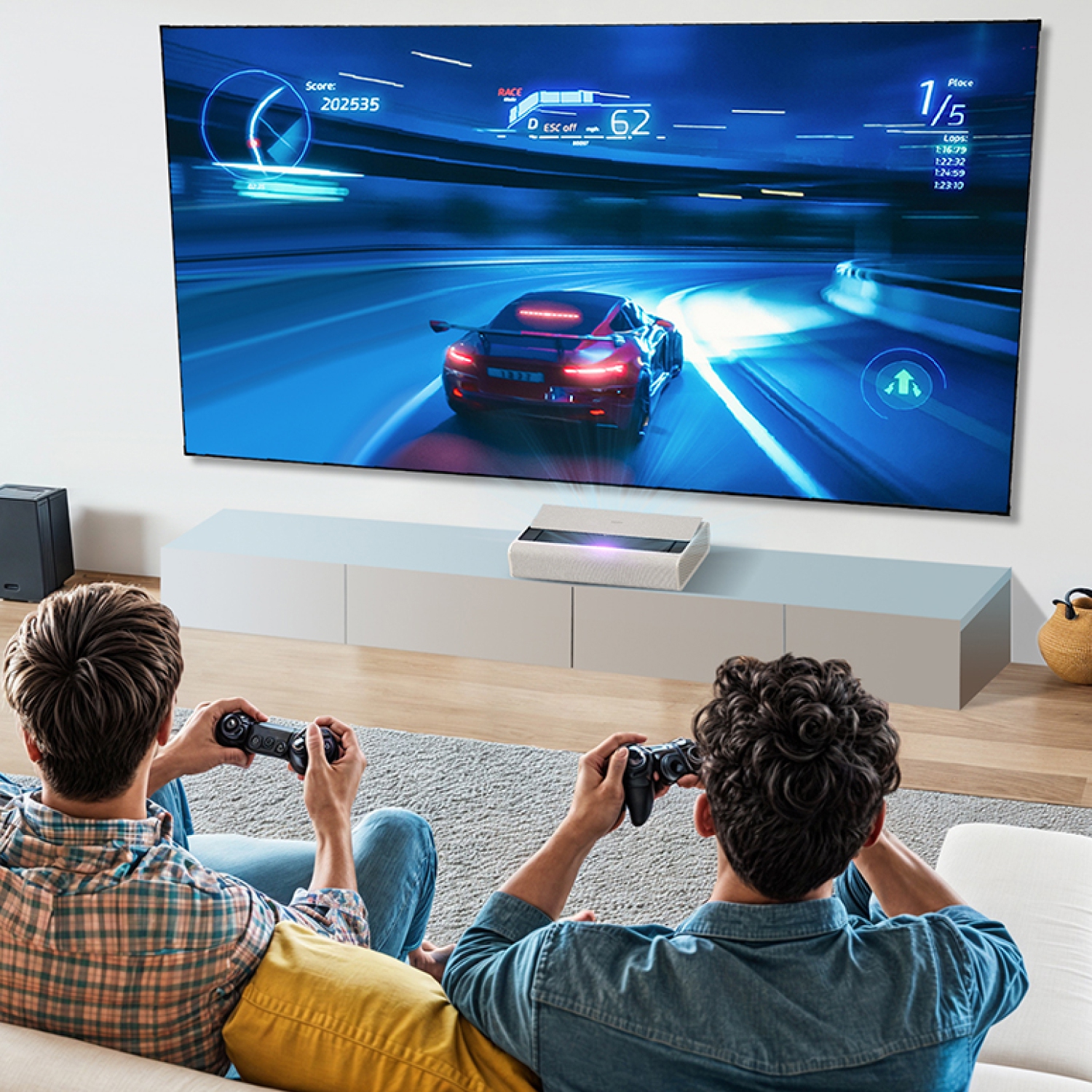 Boîte ouverte - Projecteur laser UHD 2 4K à très courte focale AURA de XGIMI pour cinéma maison, Bluetooth, films/jeux, projecteur, IMAX Enhanced,