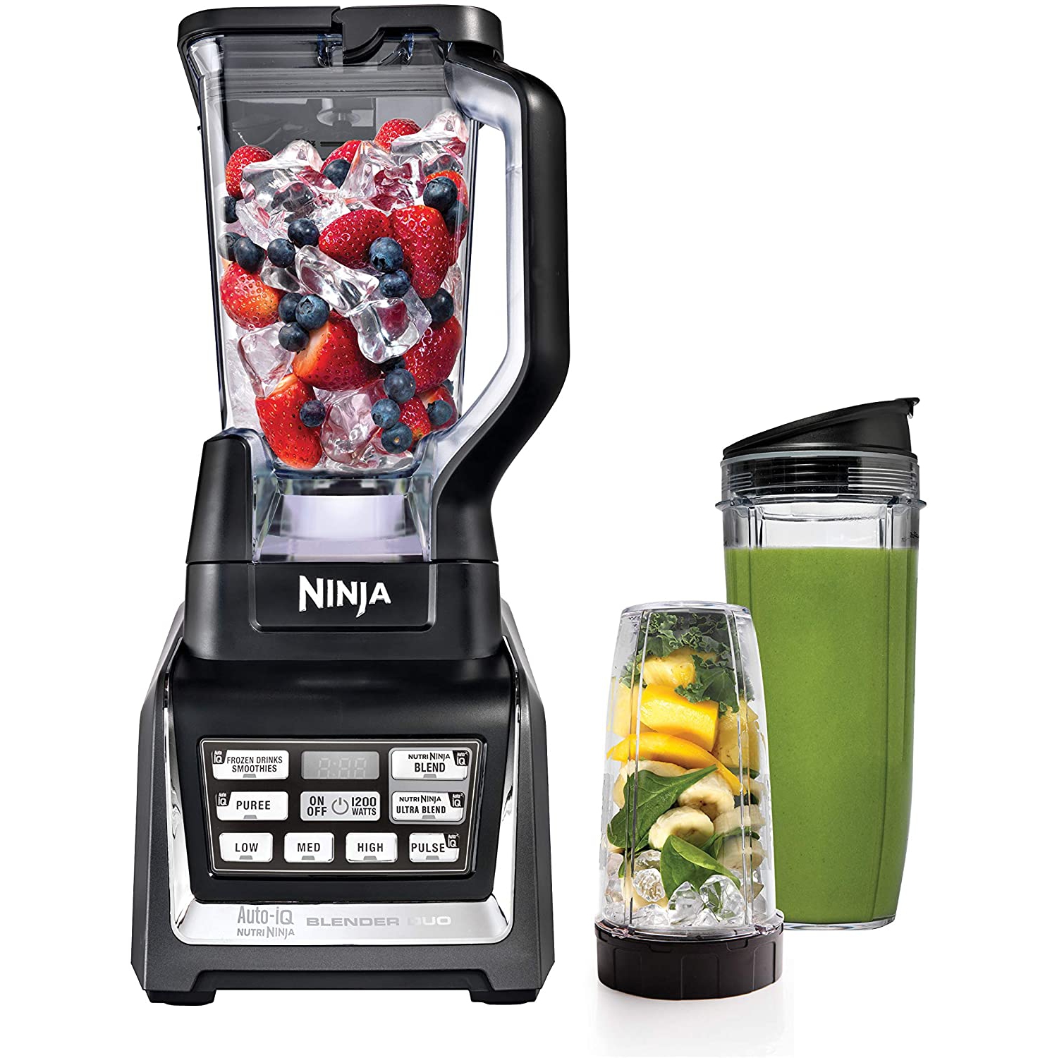 Remis à neuf - mélangeur sur socle 1300&nbsp;W Nutri Ninja Duo Auto-iQ de Ninja avec tasses Nutri Ninja