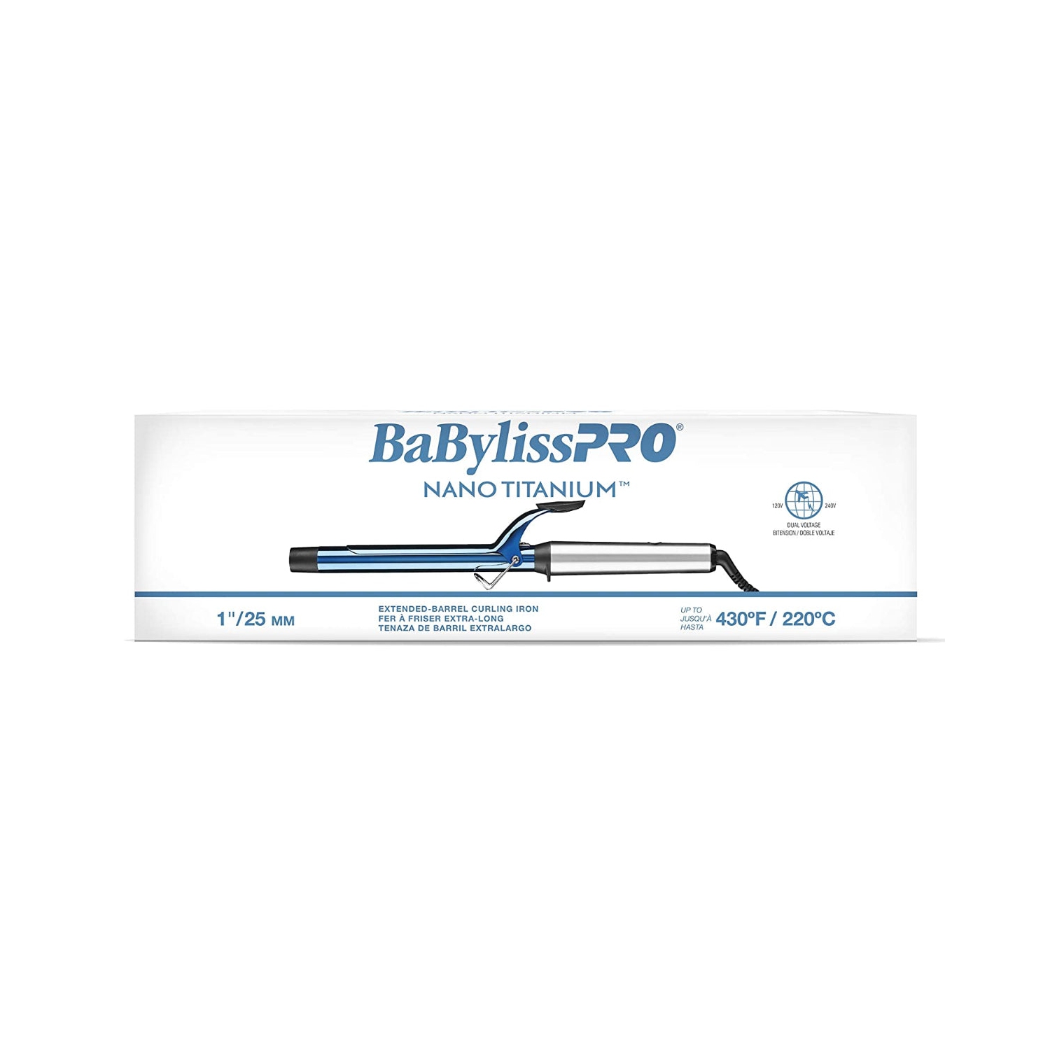 BaBylissPRO Nano Titanium Fer à friser extra-long 1 po