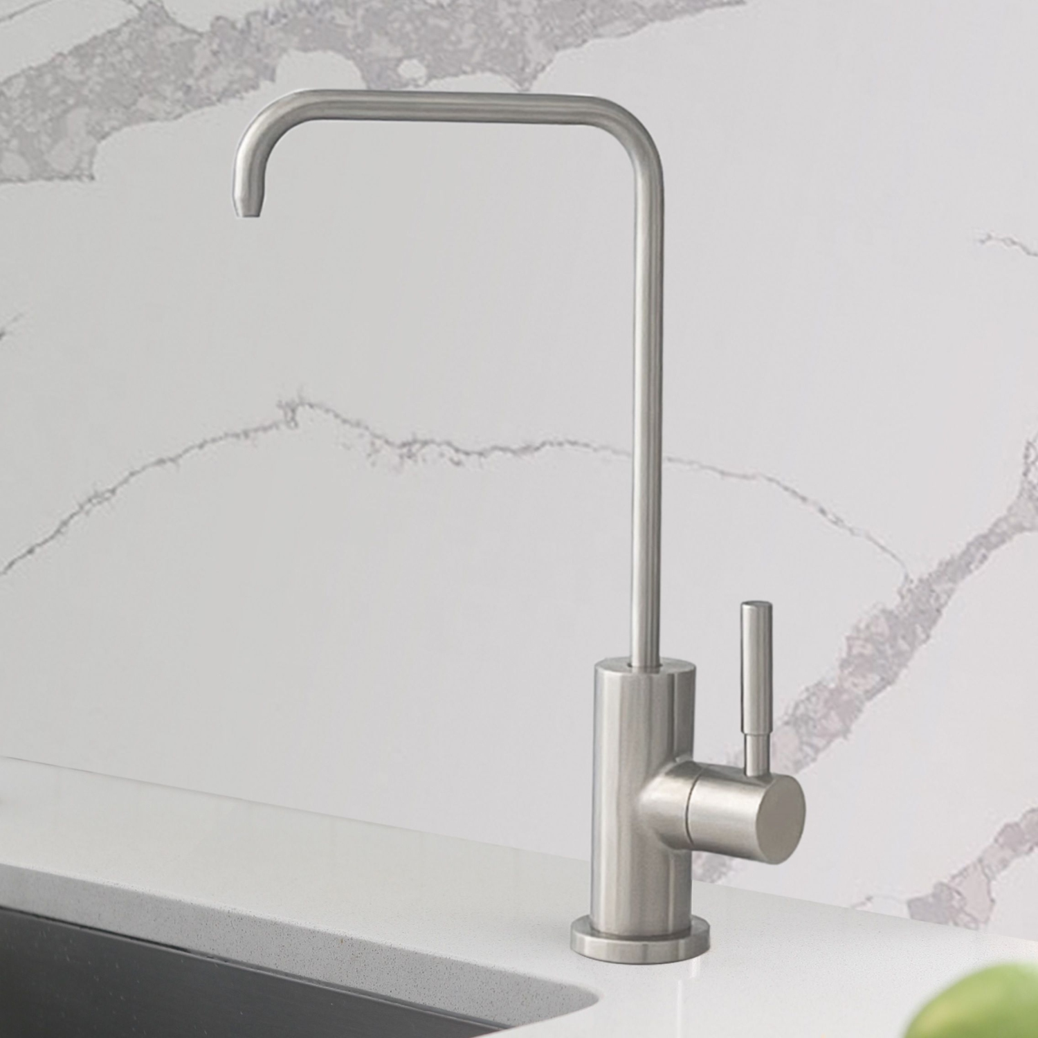 STYLISH Kitchen Sink Drinking Water Tap Faucet Stainless Steel Brushed Finish K-147S