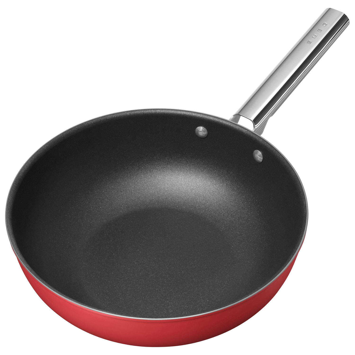 Smeg 12" Aluminum Wok - Matte Red