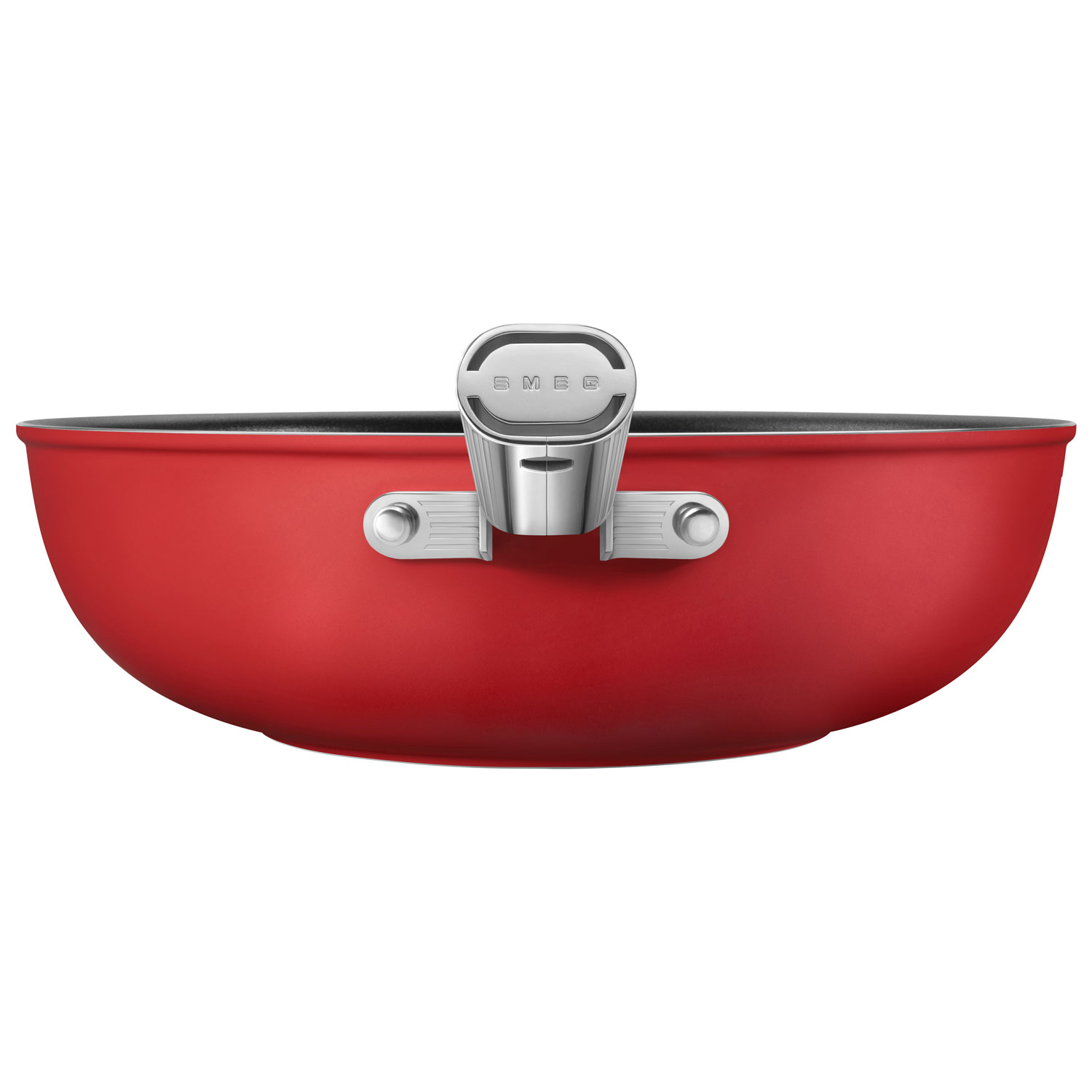 Smeg 12" Aluminum Wok - Matte Red