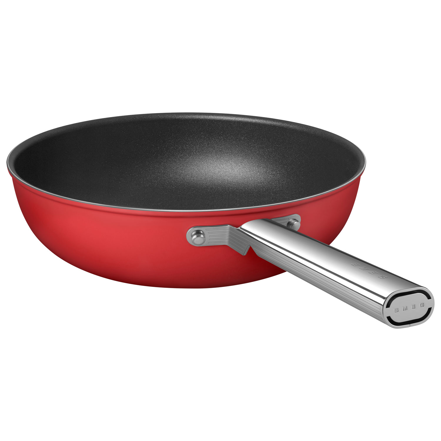 Smeg 12" Aluminum Wok - Matte Red