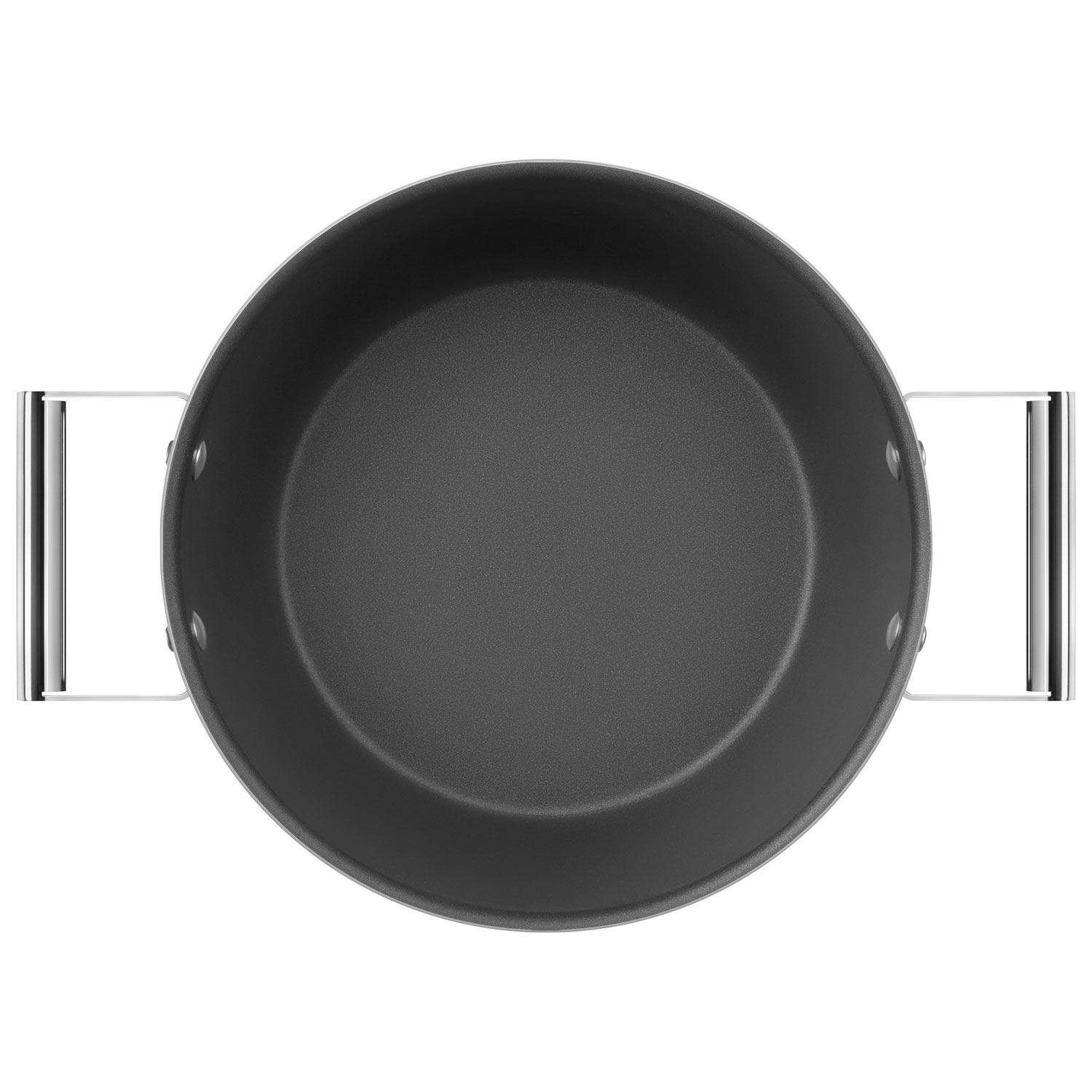 Casserole de 10 po en aluminium avec couvercle en verre de Smeg - Rouge mat