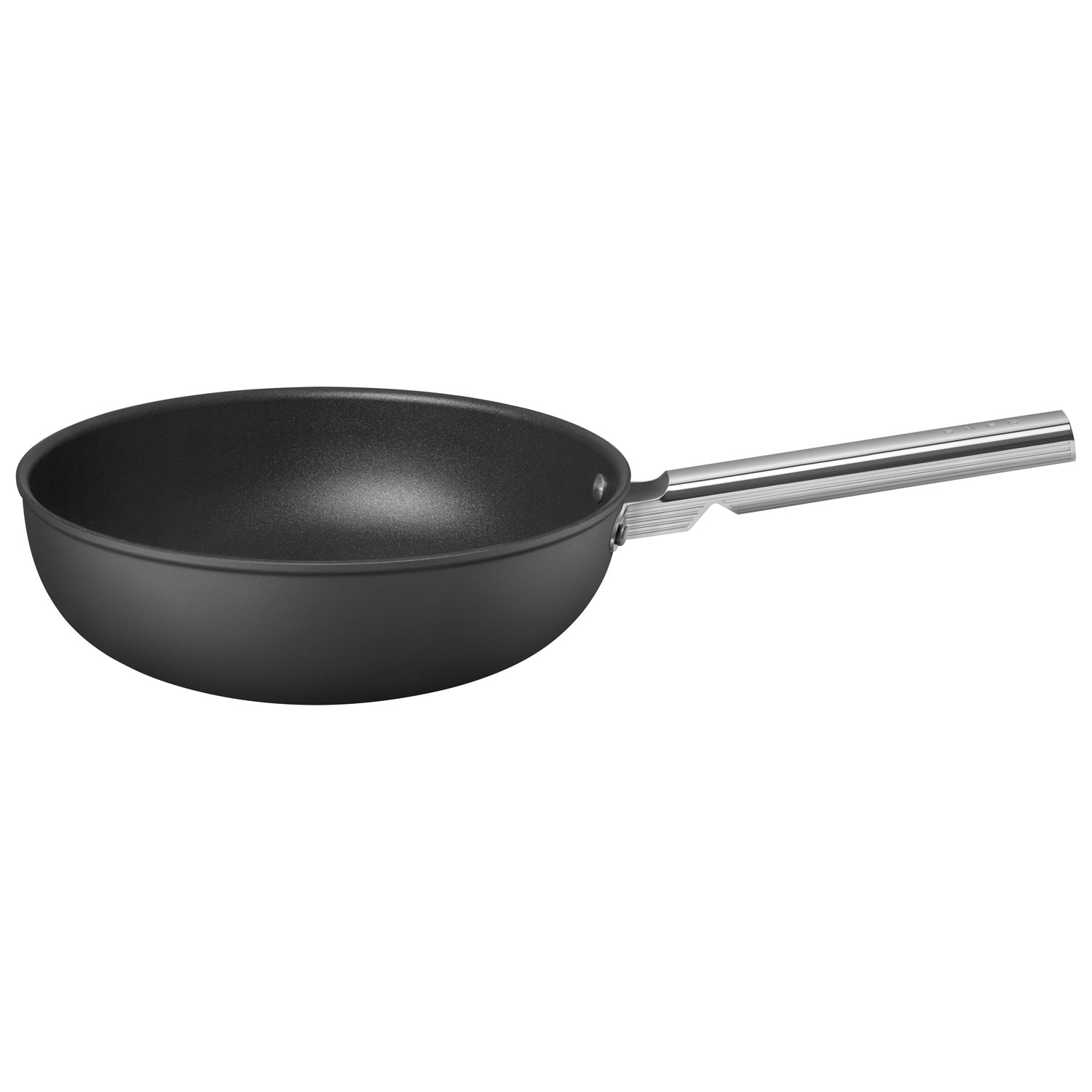 Wok de 12 po en aluminium de Smeg - Noir mat