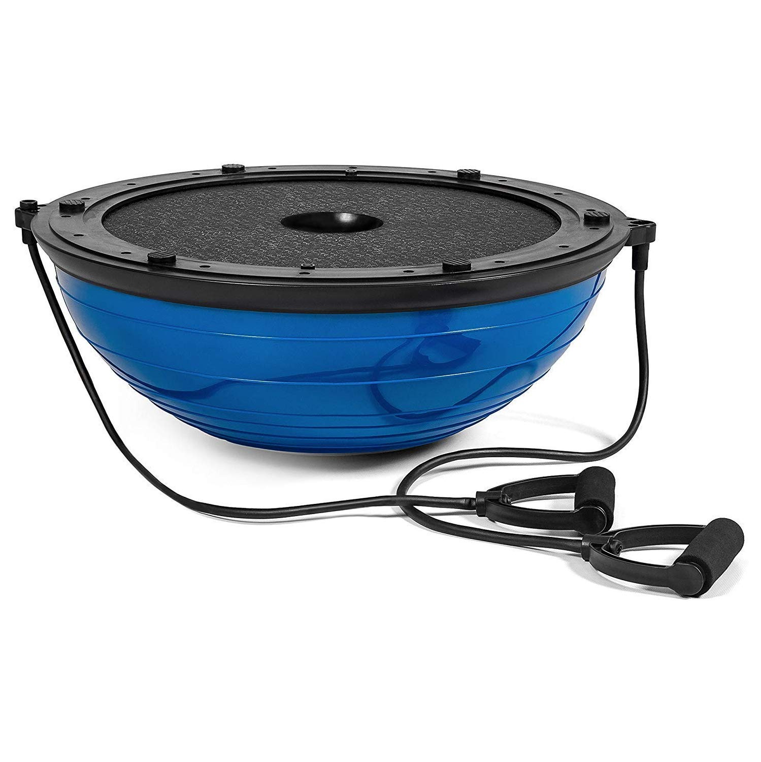 Balance Ball Balance Trainer, 23" Half Ball with 2 Resistance Bands, Half Yoga Exercise Ball Yoga Strength Exercise Fitness Platform, Stability Ball