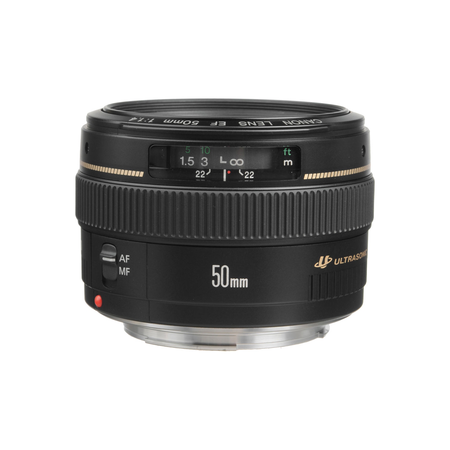 Canon EF 50mm f/1.4 USM Lens + Filter Kit + Lens Pouch Base Bundle (International Version)