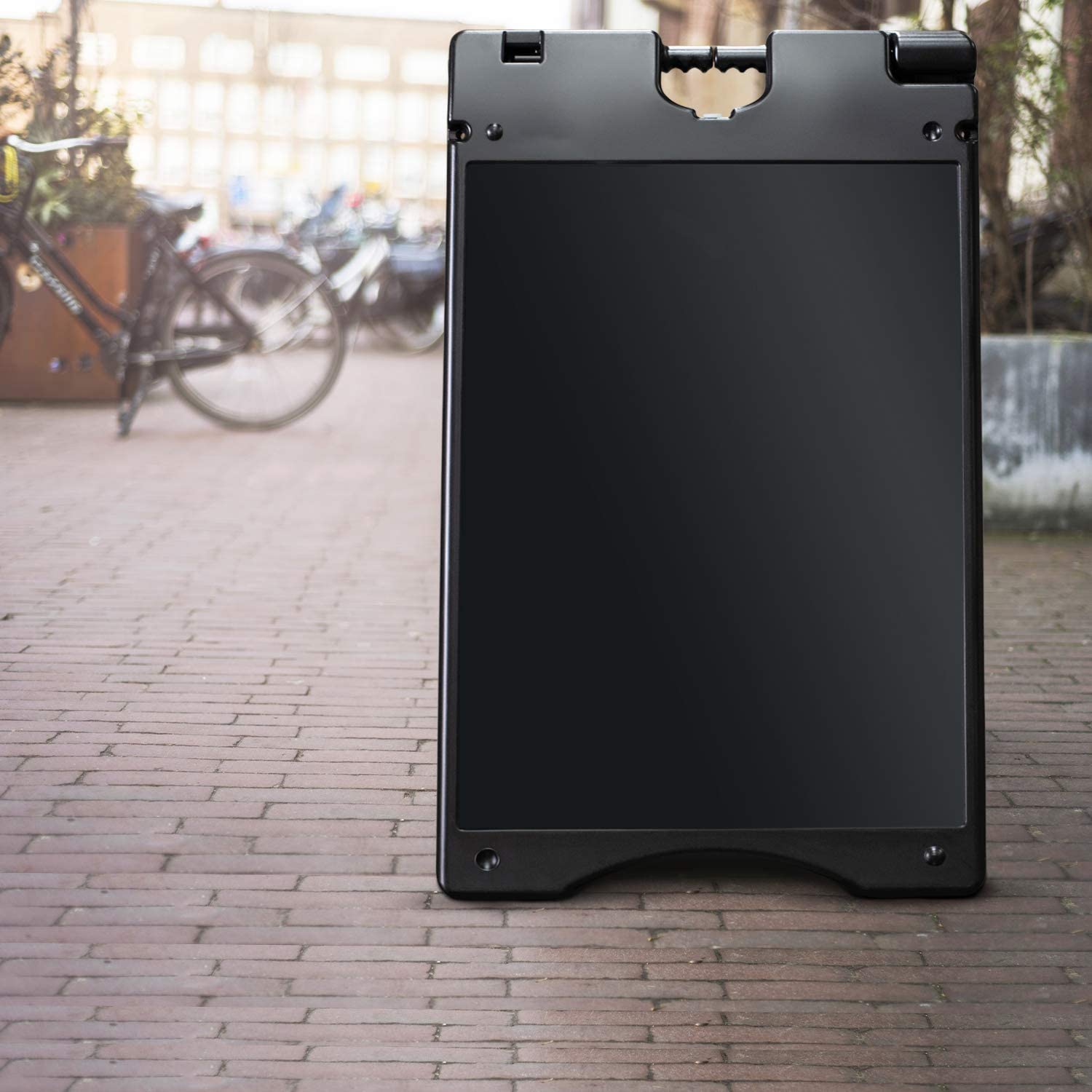 Jumbl A-Frame Signboard 22" x 28" Display Surface - Large Outdoor Sandwich Board w/Weather Resistant PVC Sign Protector & Sand Fill Holes - Dual