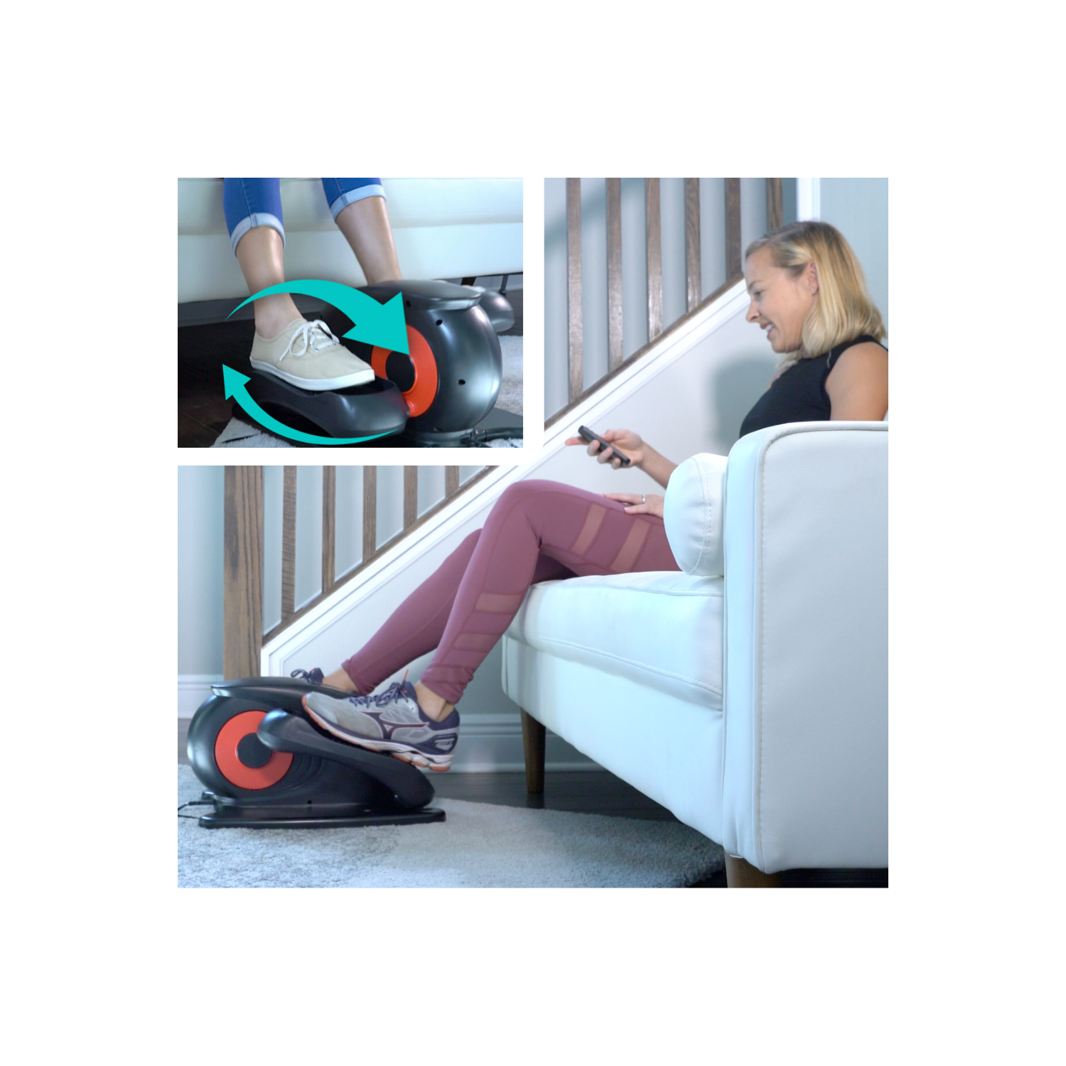 ORBITREK MX - appareil elliptique motorisé pour dessous de bureau | pédalier compact pour entraînement