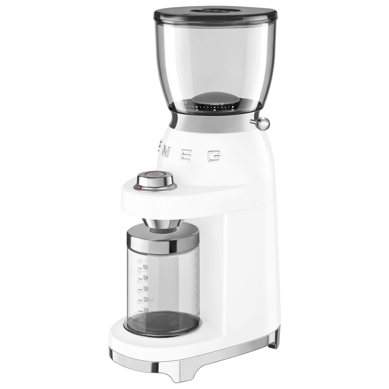 Smeg 50's Style Burr Coffee Grinder - White