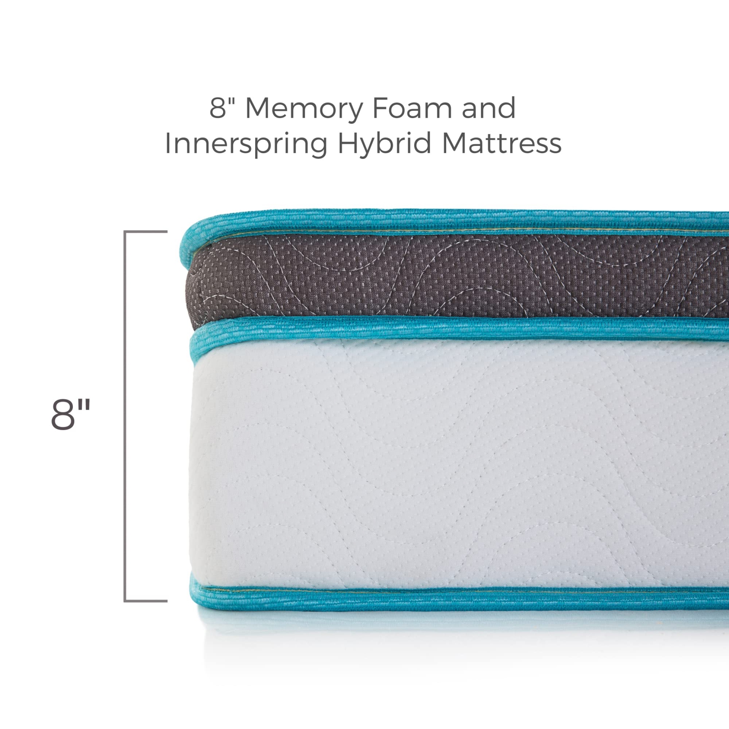 LINENSPA 8 Inch Memory Foam and Innerspring Hybrid Mattress – Twin Mattress – Bed in a Box – Medium Firm Mattres..