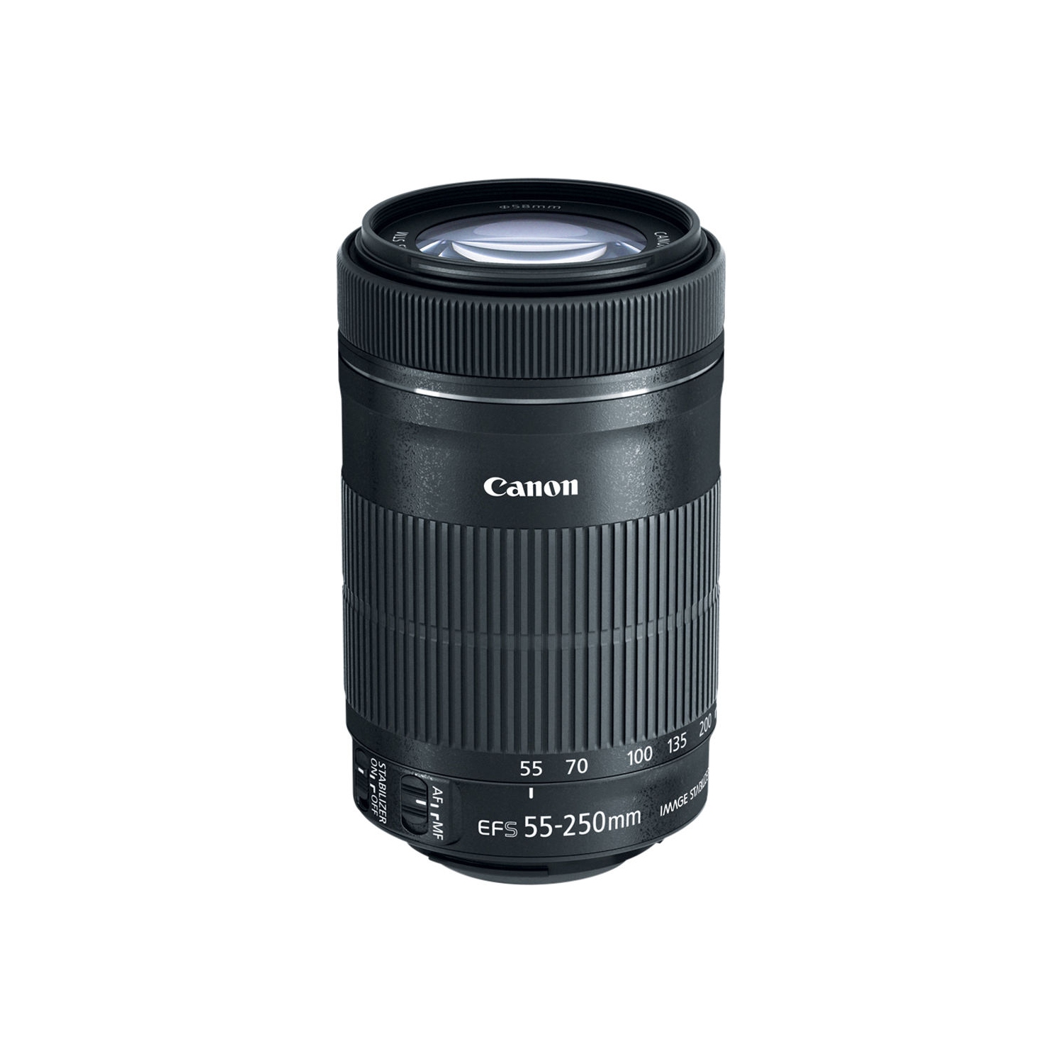 Objectif EF-S 55-250&nbsp;mm f/4-5,6 IS STM de Canon + filtre + sac à dos + plus