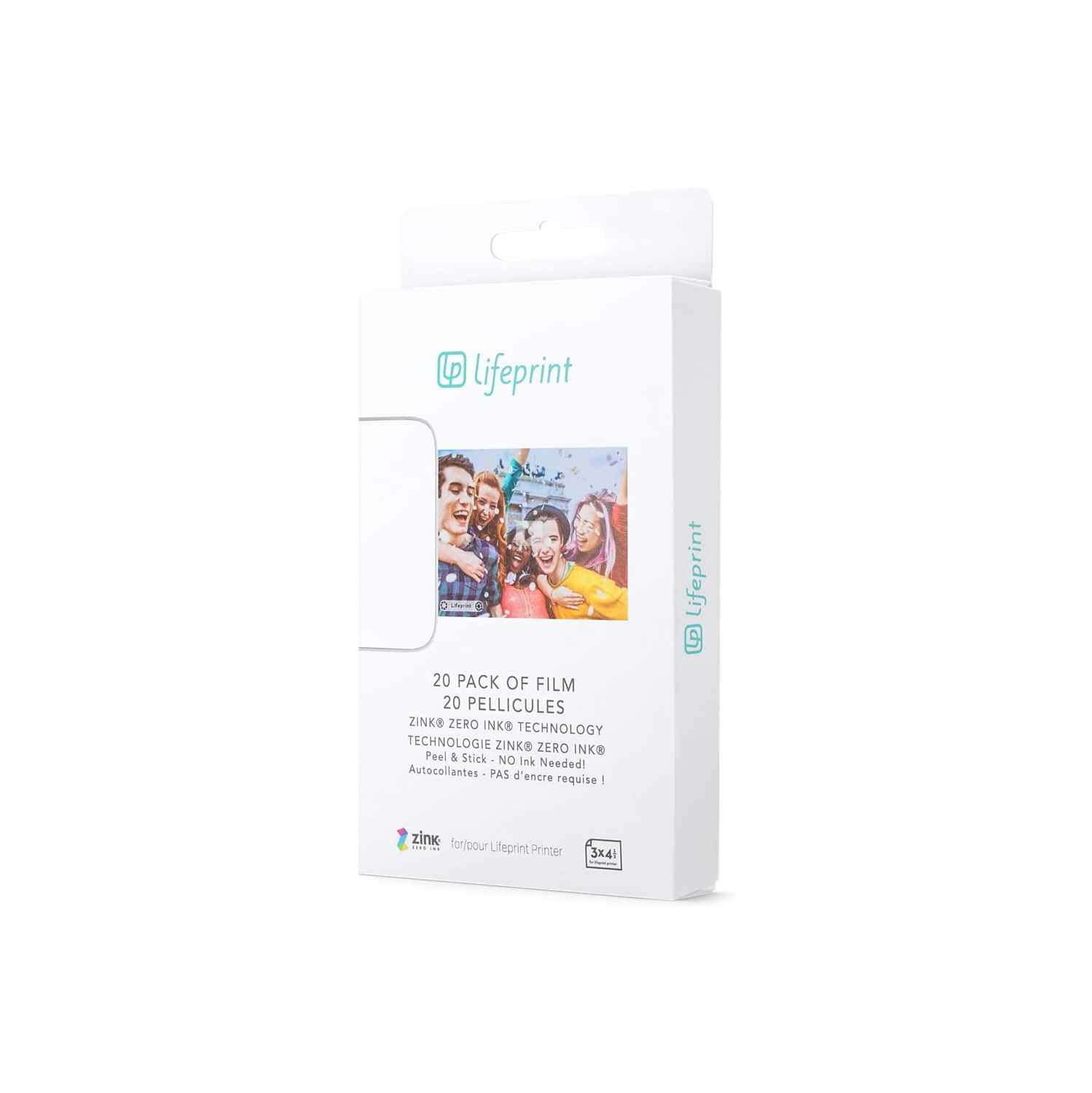 Lifeprint 20 Pack of Film for Lifeprint Augmented Reality Photo and Video Printer. 3x4.5 Zero Ink Sticky Backed Film