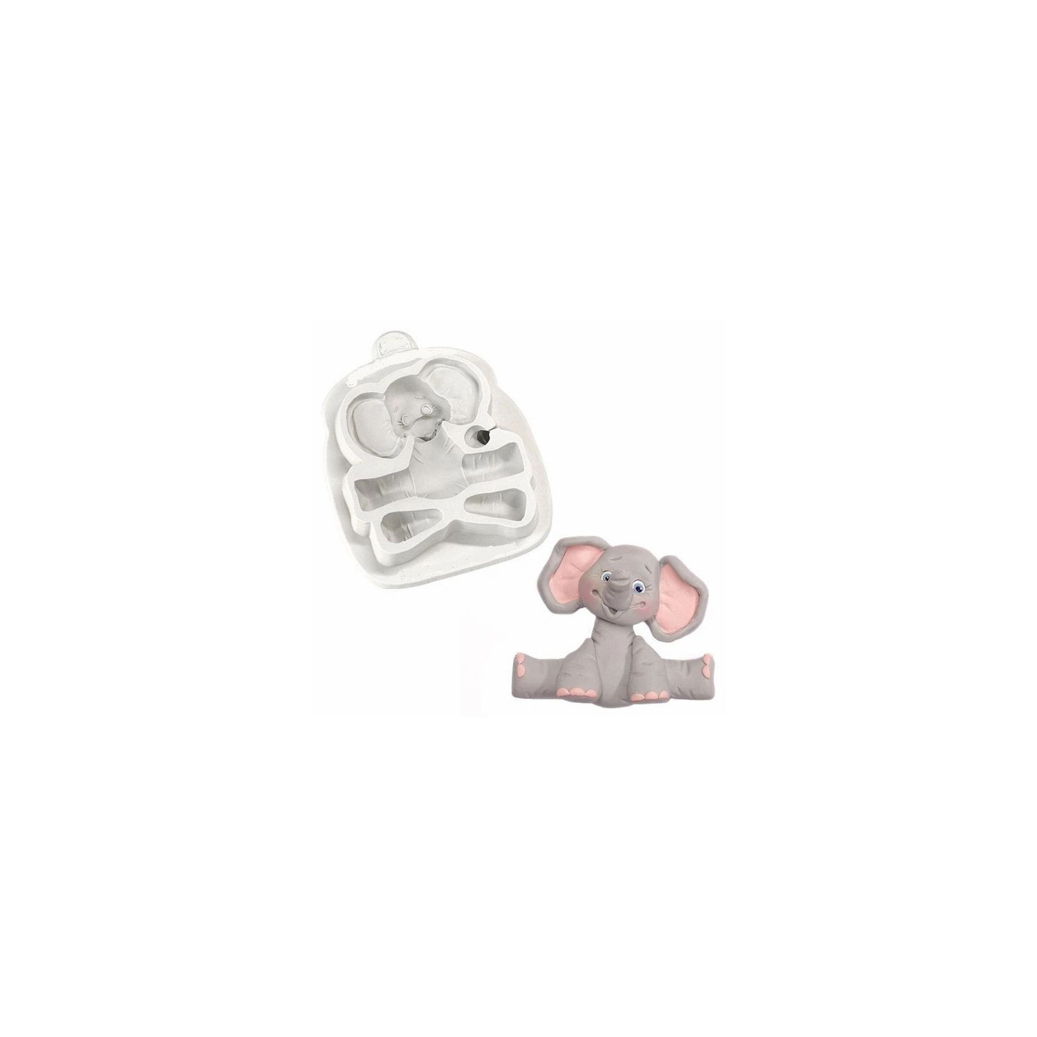 3D Silicone Baby Elephant Mold