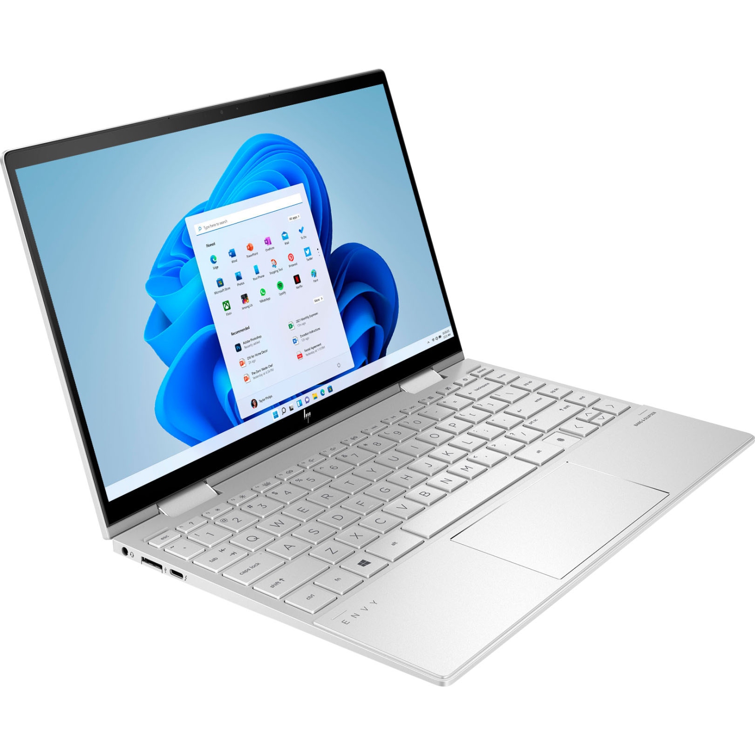 HP ENVY 2-in-1 13.3" Touch-Screen FHD Laptop (Evo Platform Intel Core i7-1195G7, 8GB RAM, 512GB SSD Windows 11) - Natural Silver (13m-bd1033dx)