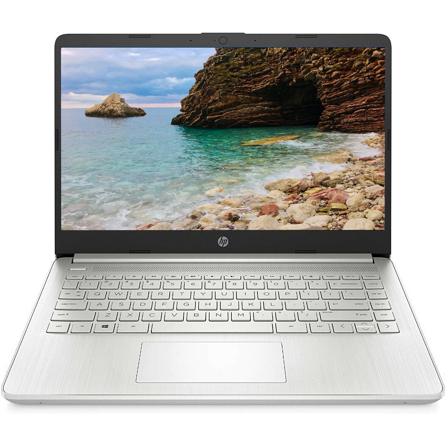 HP 14-dq2055 14 FHD Notebook - Intel Core i3-1115G4 3.0GHz - 4GB RAM 256GB PCIe SSD - Webcam - Windows 10 Home in S Mode - Si