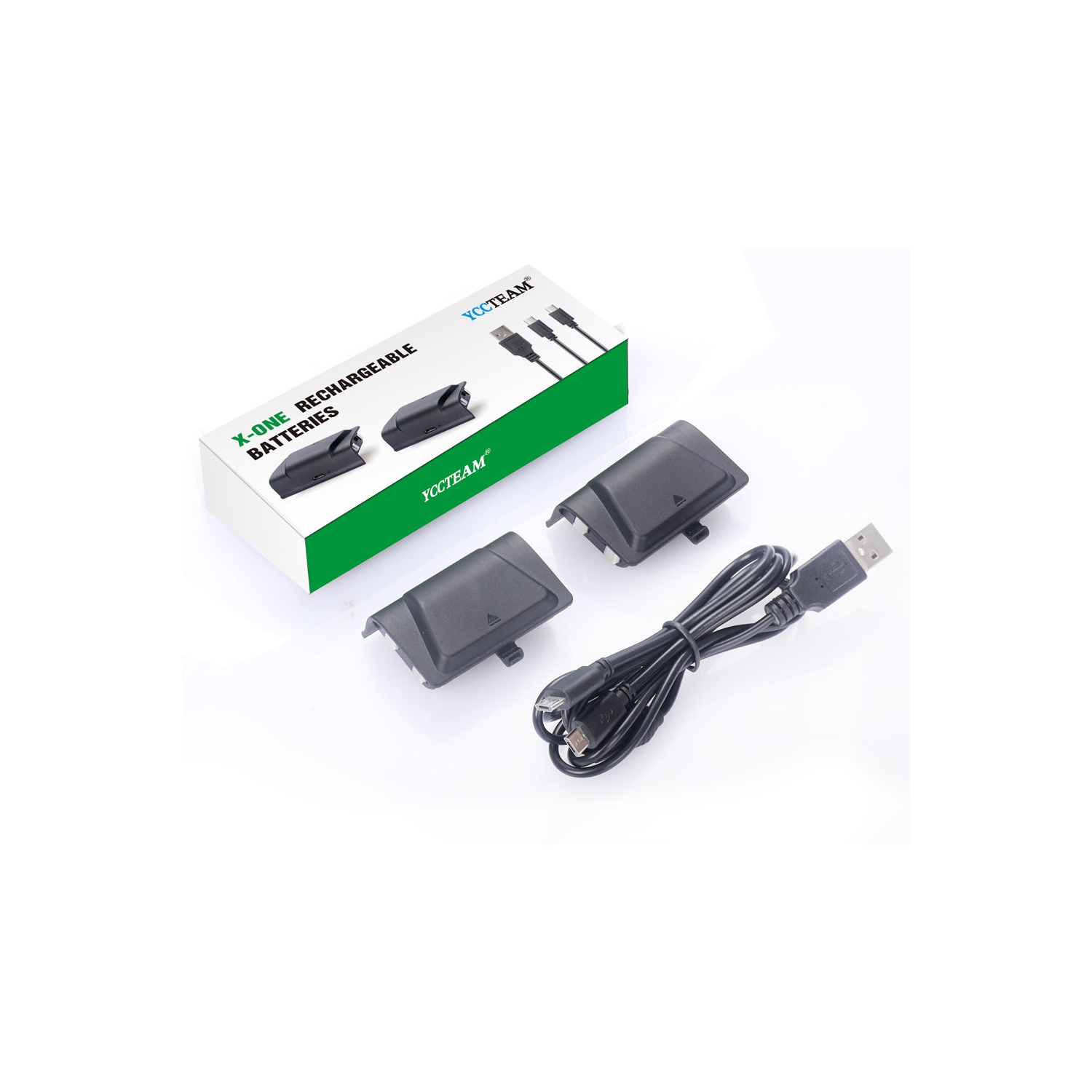 SAMA - Batterie rechargeable pour manettes Xbox One - 2 piles Ni-MH 1200 mAh
