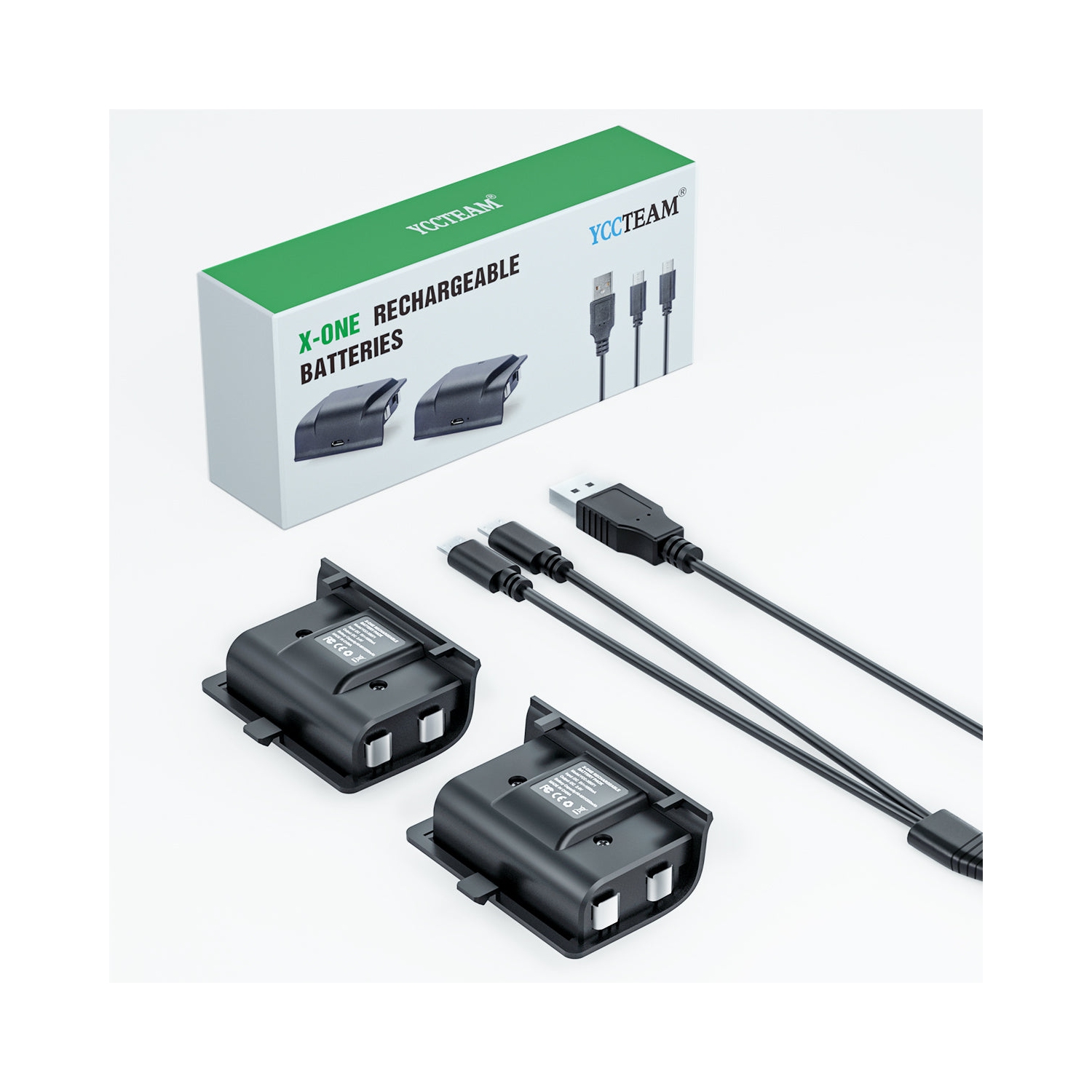 SAMA - Batterie rechargeable pour manettes Xbox One - 2 piles Ni-MH 1200 mAh