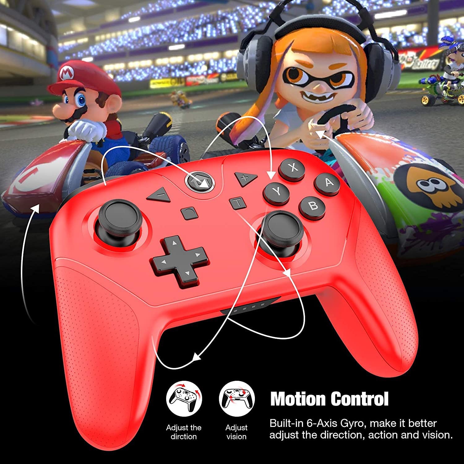 Wireless Controller for Switch/Switch Lite,Wireless Switch Pro Controller Remote Gamepad Joystick