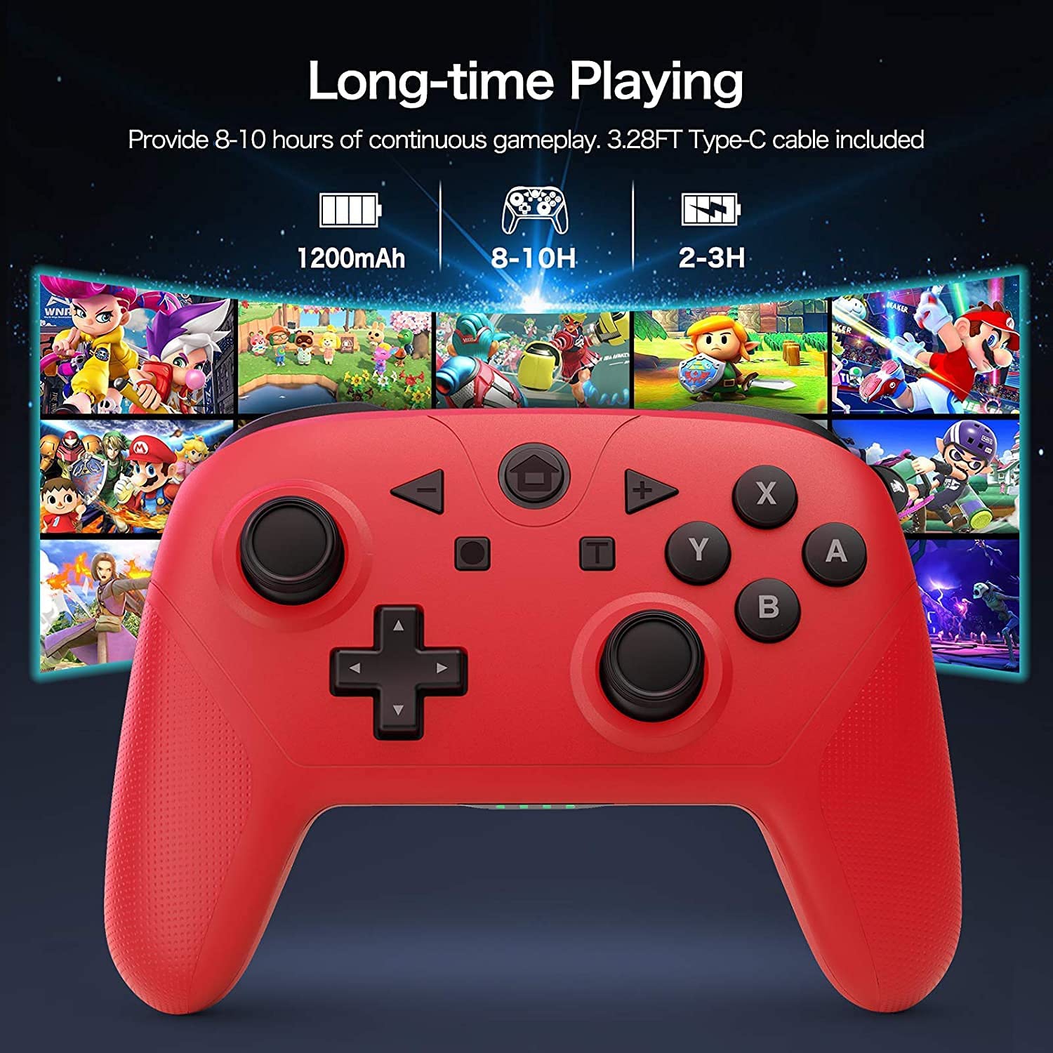 Wireless Controller for Switch/Switch Lite,Wireless Switch Pro Controller Remote Gamepad Joystick