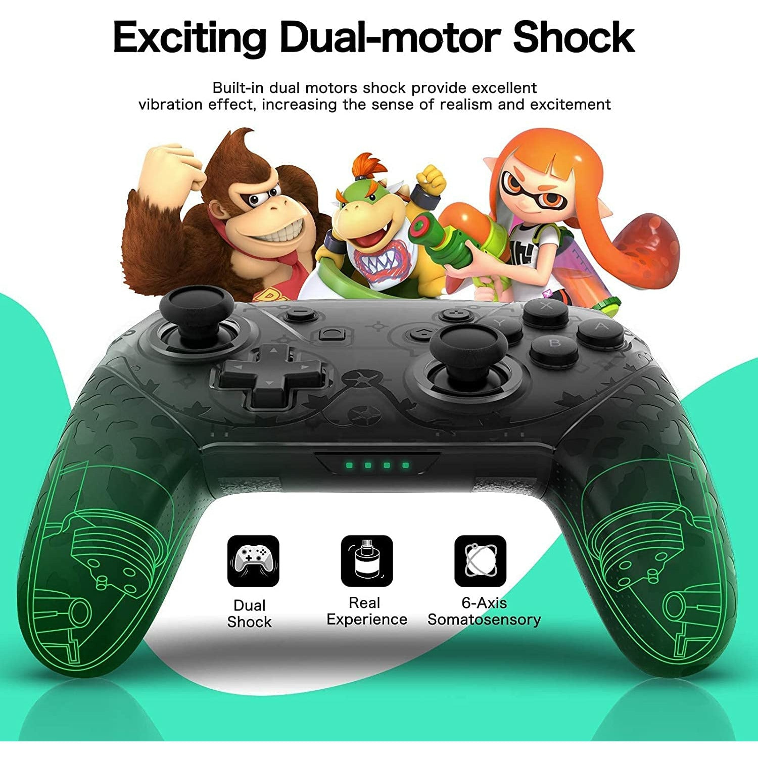 Wireless Pro Controller Gamepad Support Vibration Functions