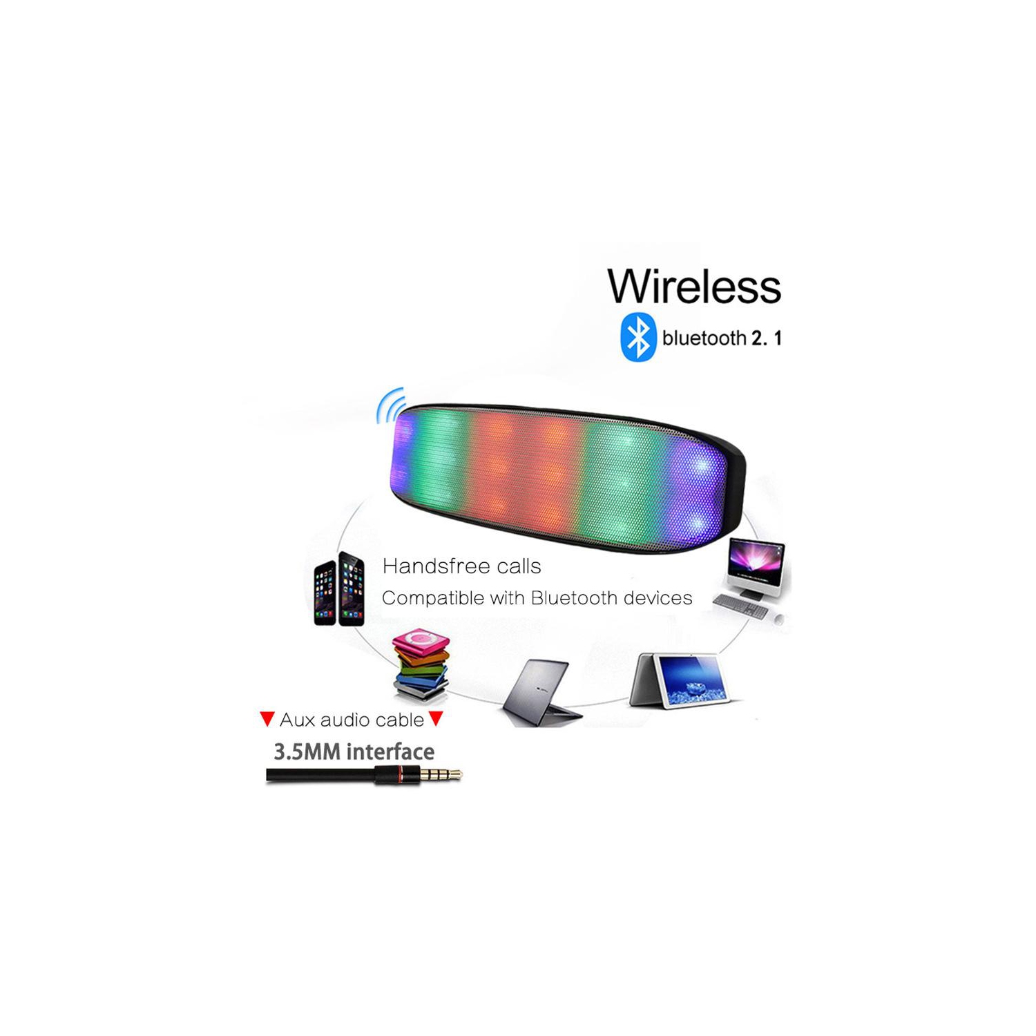 Compact Bluetooth Speaker with USB/SD/AUX - Versatile and Portable