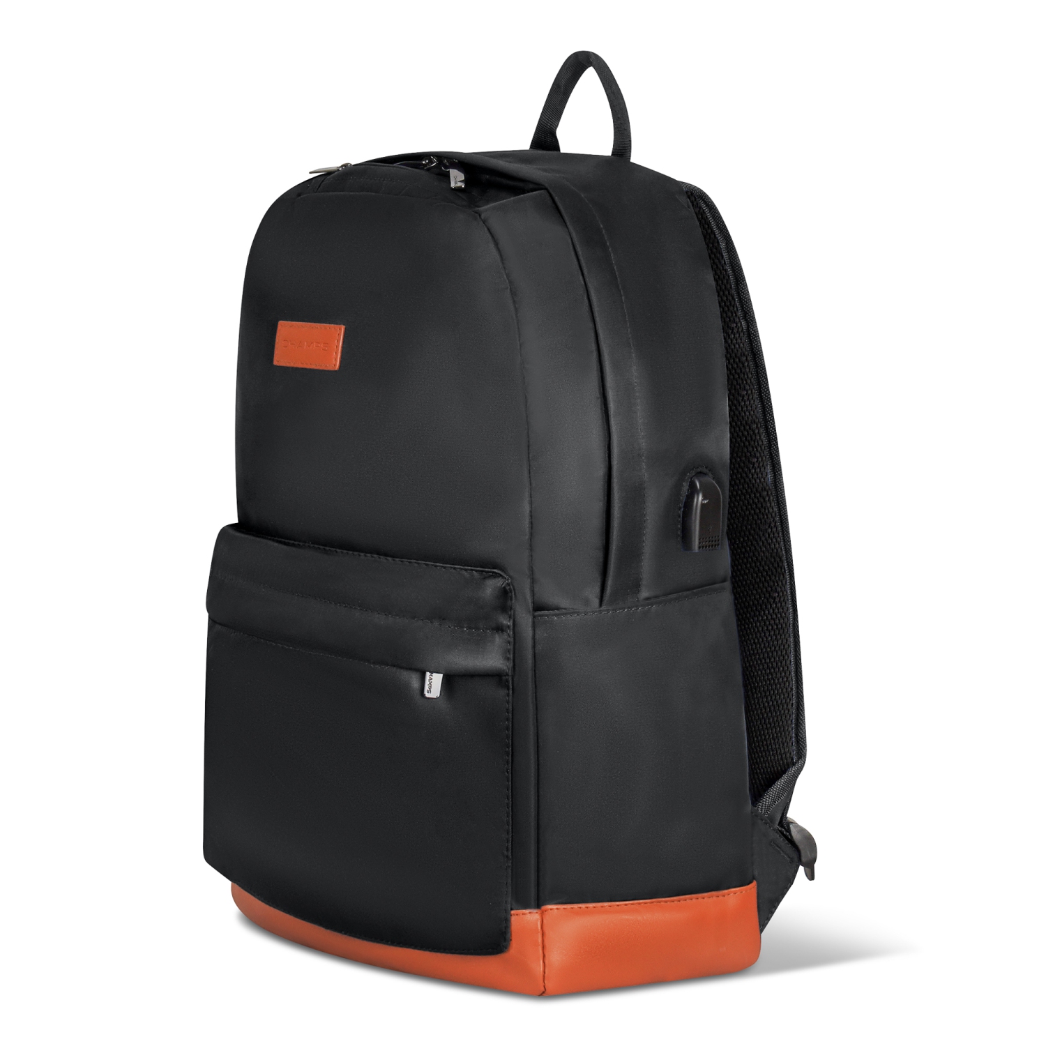 CHAMPS Nylon Waterproof Smart Laptop Backpack, Black