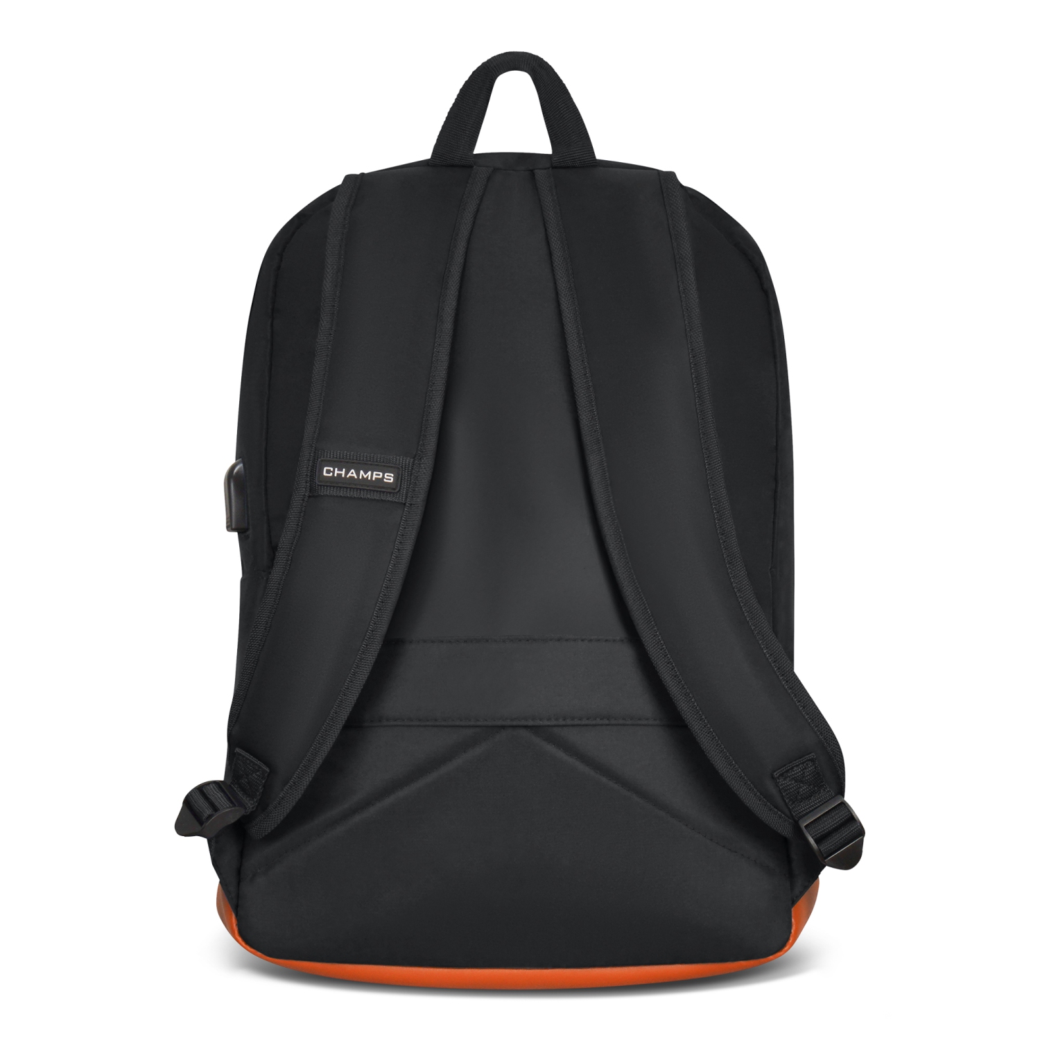 CHAMPS Nylon Waterproof Smart Laptop Backpack, Black