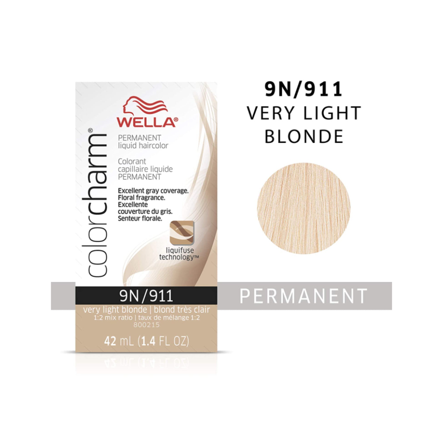 Wella ColorCharm Permanent Liquid Hair Color 9N/Very Light Blonde, 42mL