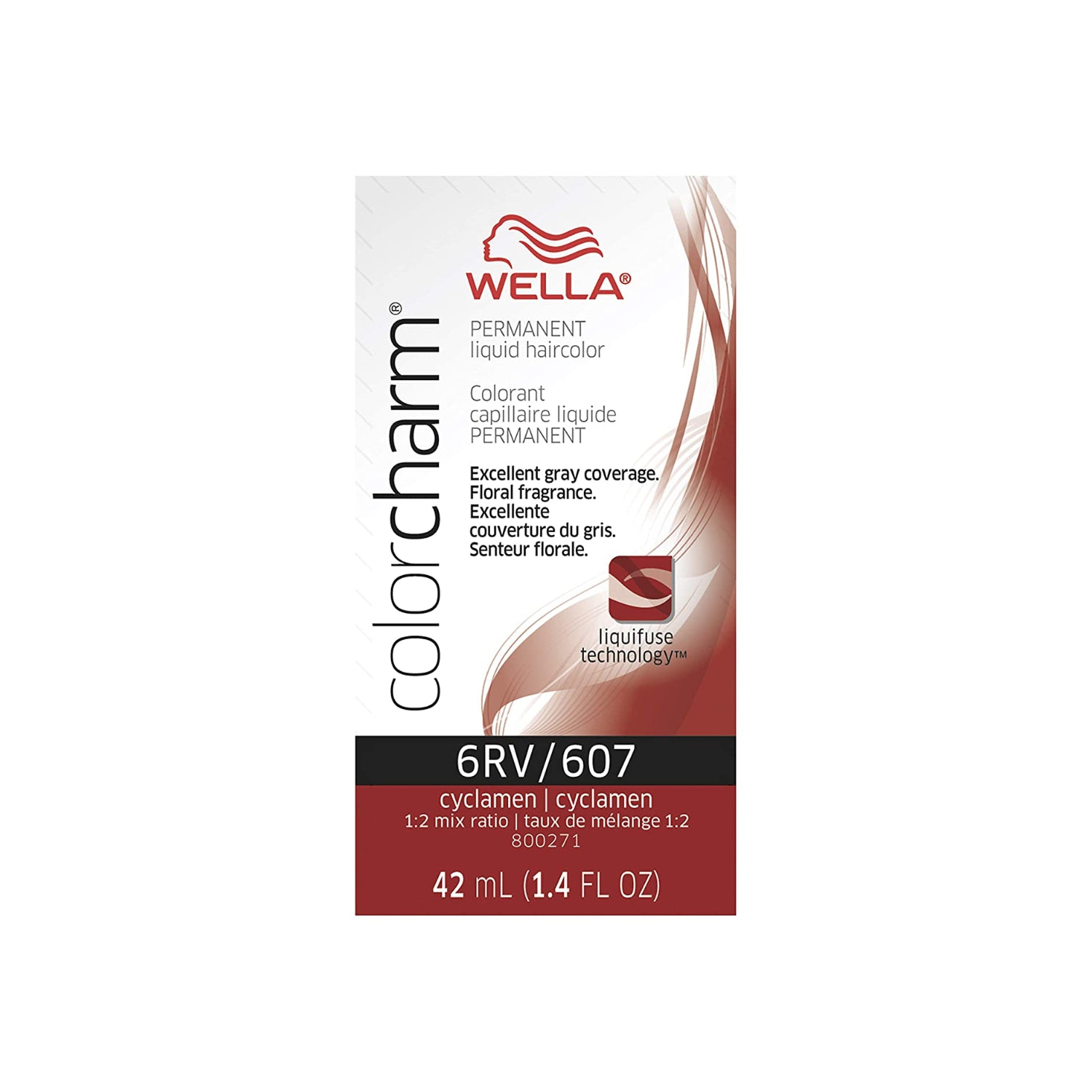 Color Charm Coloration liquide permanente - 607 6RV Cyclamen par Wella pour unisexe - 1,4 oz Coloration capillaire