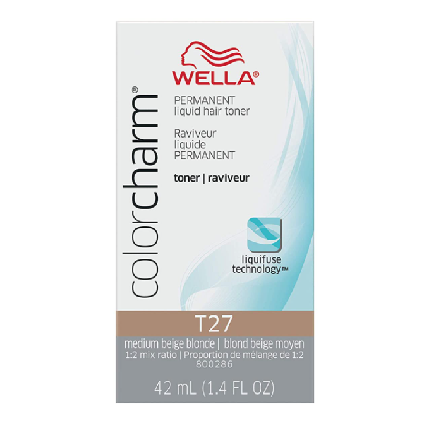 Wella ColorCharm – toner liquide permanent pour cheveux T27, 42 ml