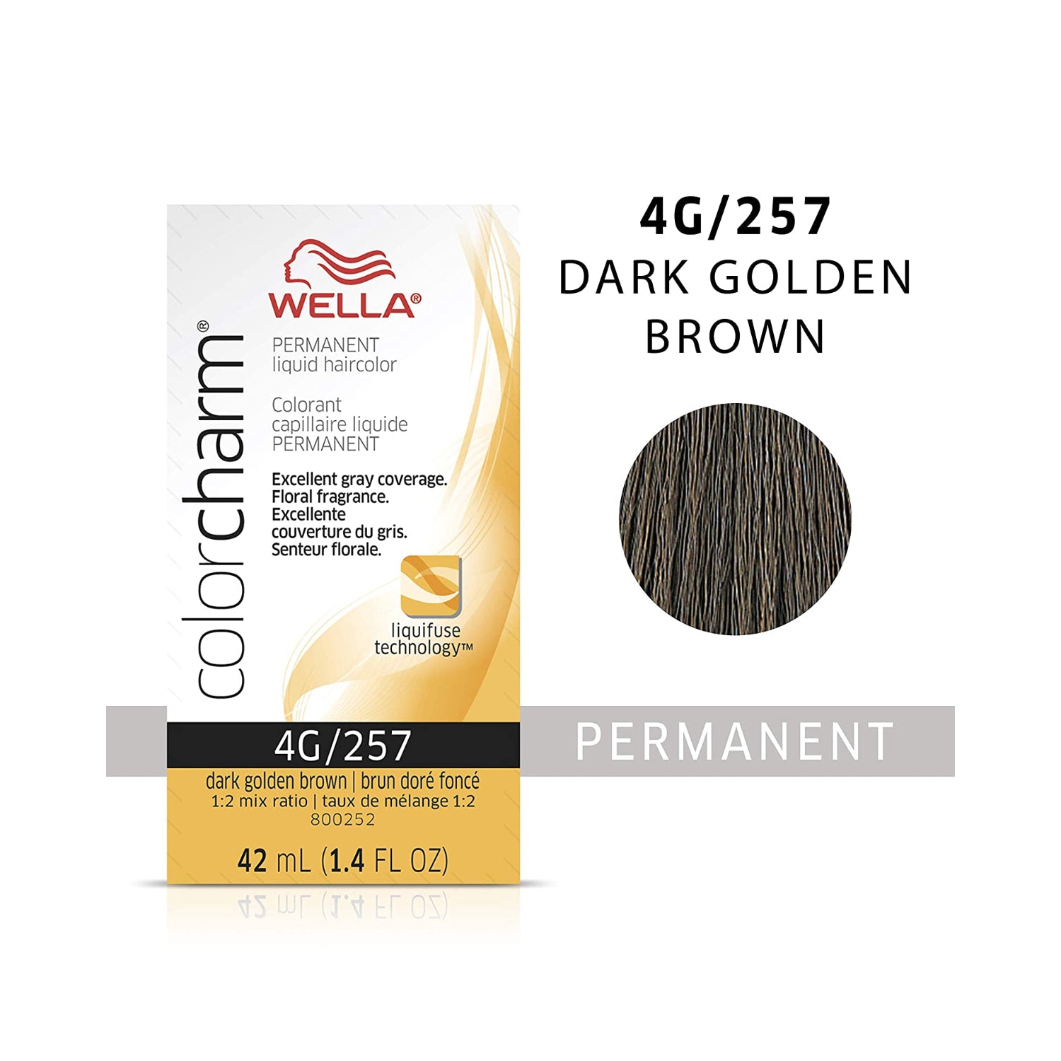 Wella ColorCharm Permanent Liquid Hair Color 3N/Dark Brown, 42mL