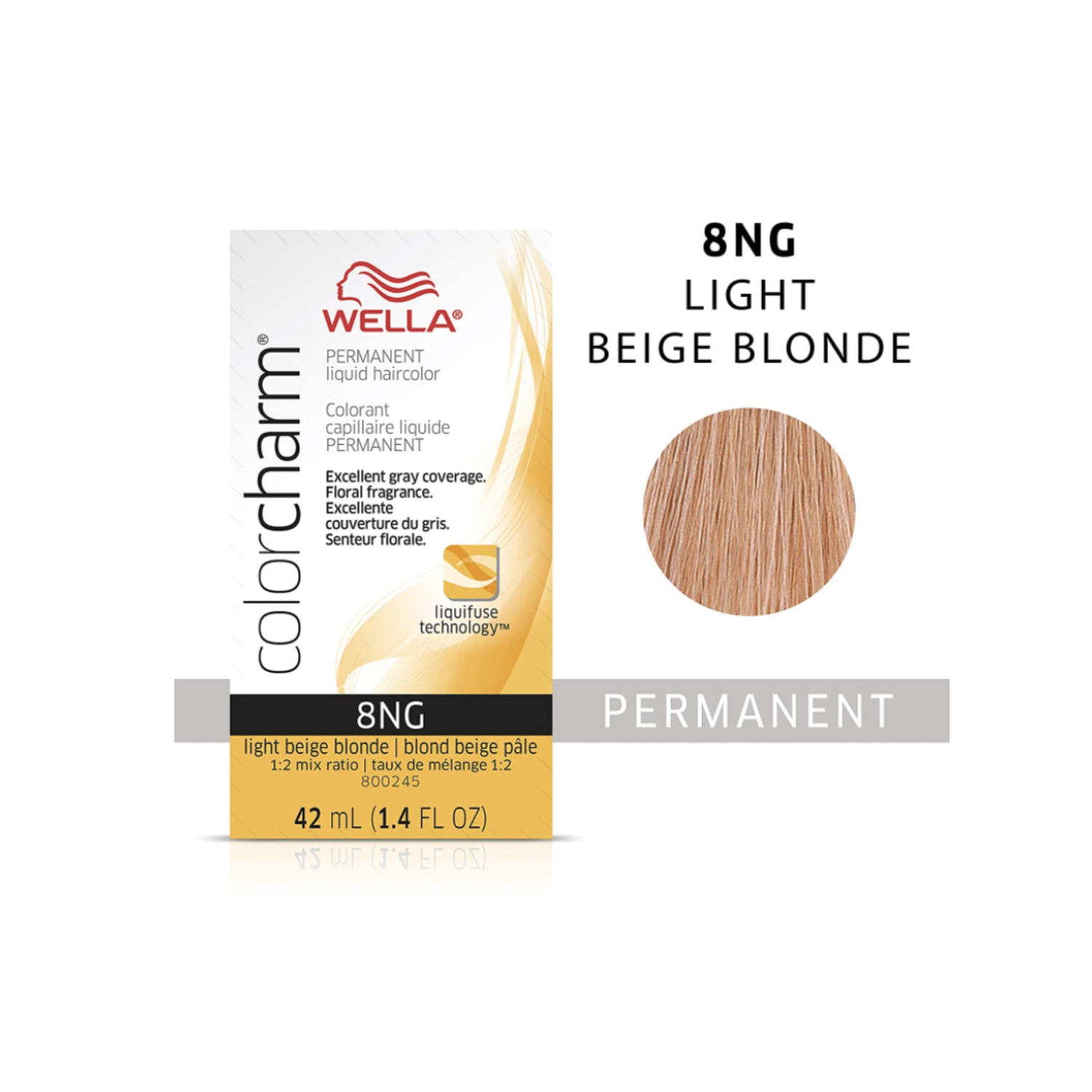 Wella Color Charm Permanent Liquid Haircolor – 8NG Light Beige Blonde by Wella for Unisex – 1.4 oz Hair Color