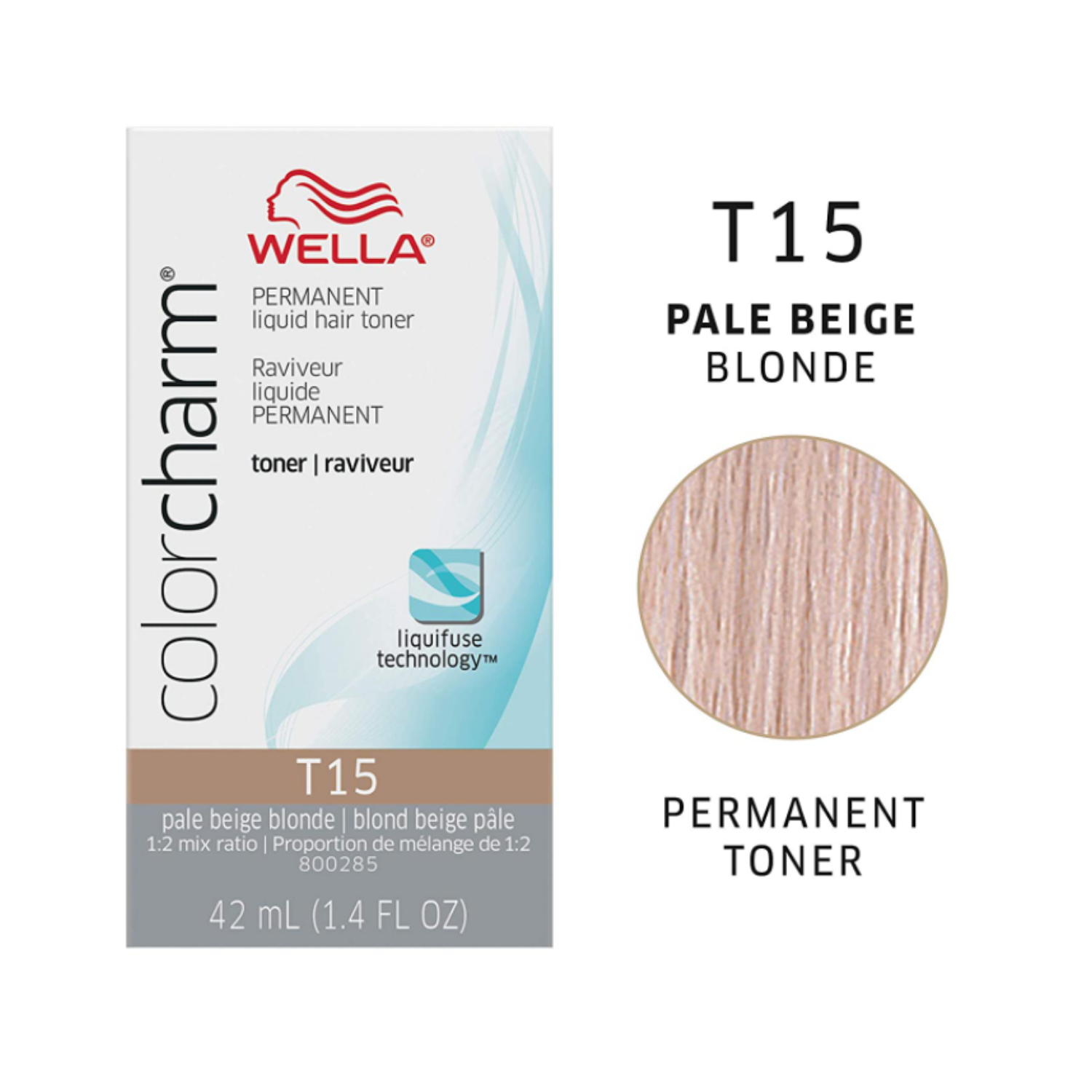 Wella ColorCharm Permanent Liquid Hair Toner T15, 42mL