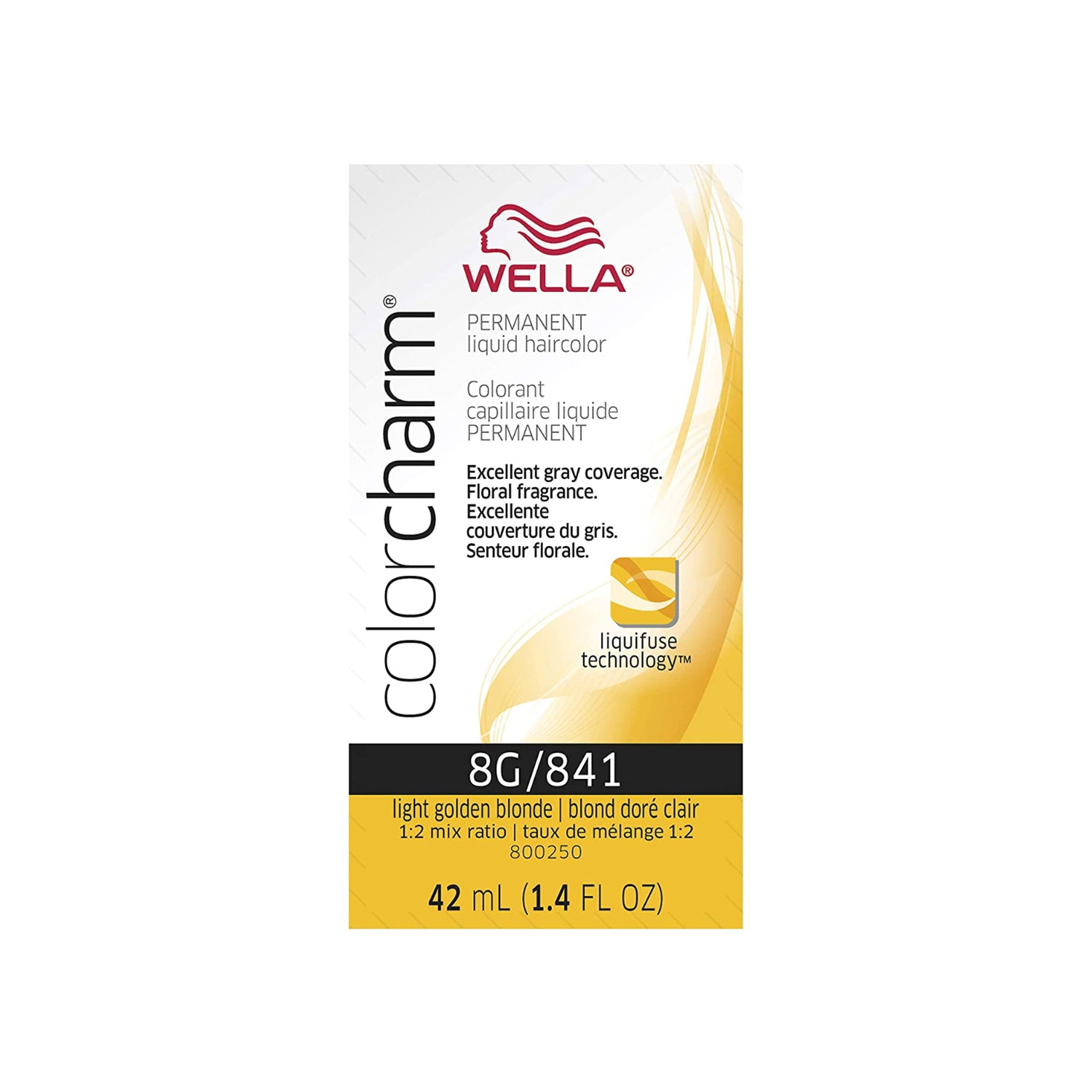 Wella ColorCharm Permanent Liquid Hair Color 8G/Light Golden Blonde, 42mL