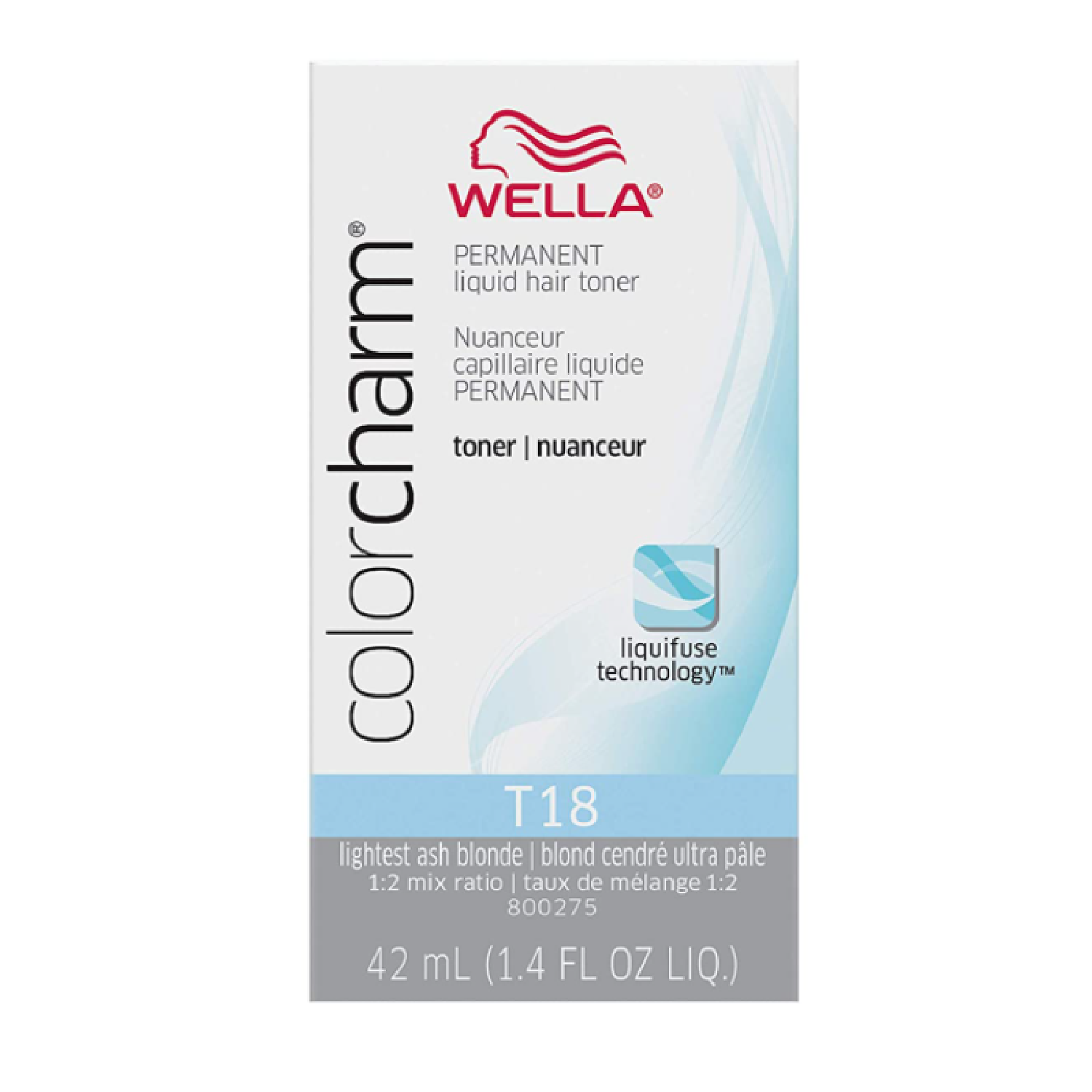 Wella ColorCharm Permanent Liquid Hair Toner T18, 42mL