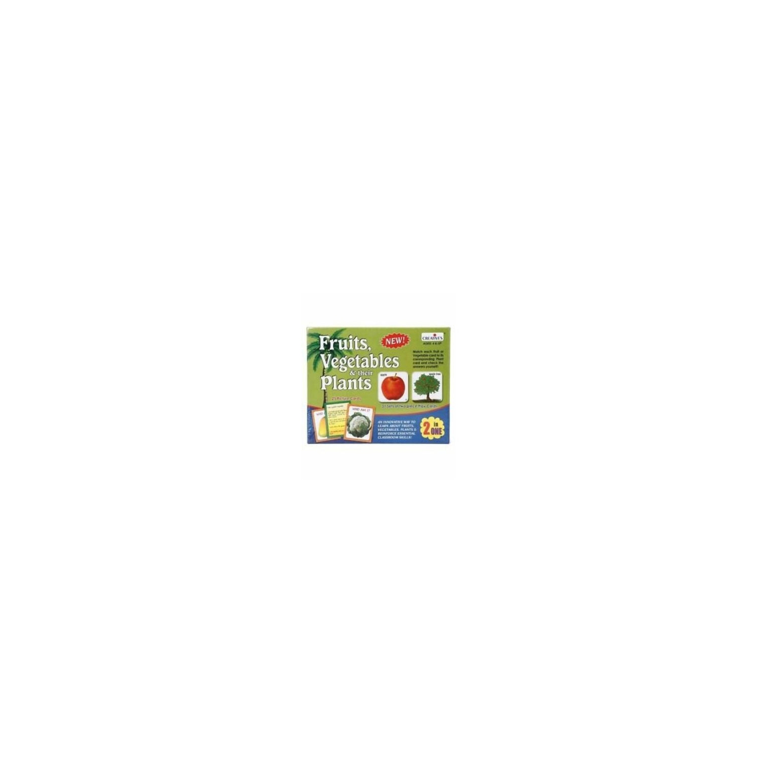 Vegetables And Their Plants Card Game For Creative Educational , Multicolor CA