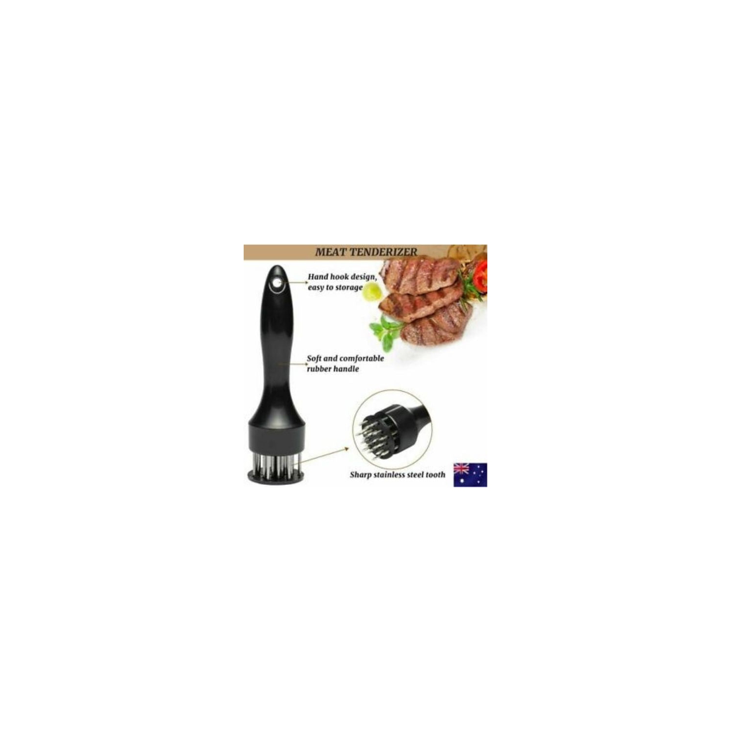 Meat Tenderizer Stainless Steel 21 Needles For Steak Beef, Chicken Heavy Duty x2