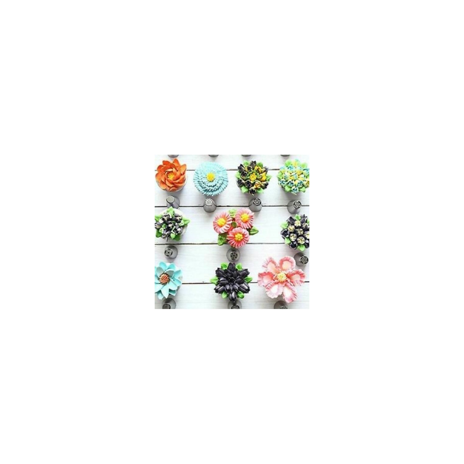 Cake Decorating RUSSION TULIP LCING NOZZLE SET 12pcs For Cake Preparation Decor