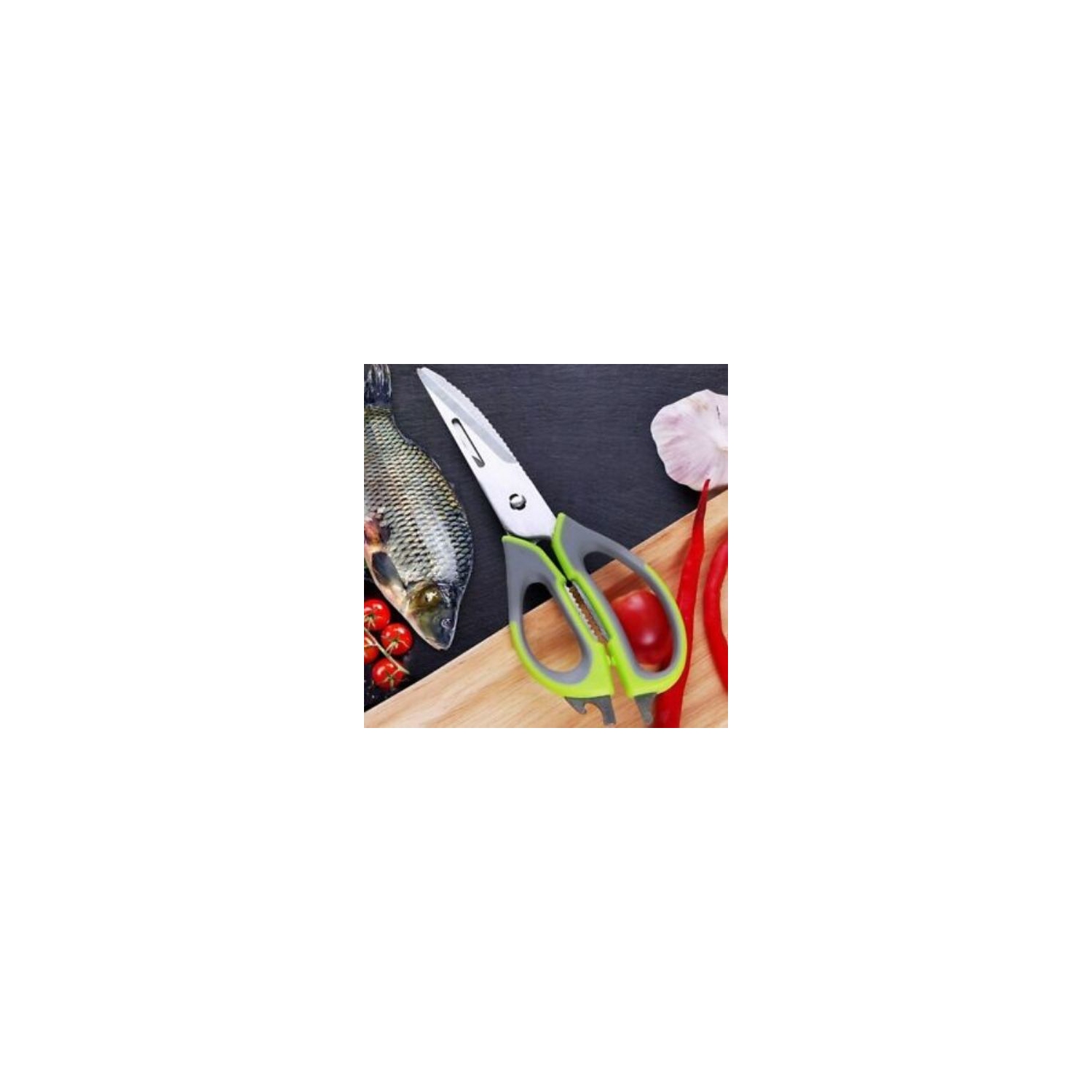 6 In 1 Multinational Kitchen Scissor - Heavy Duty Steel Shears For Household