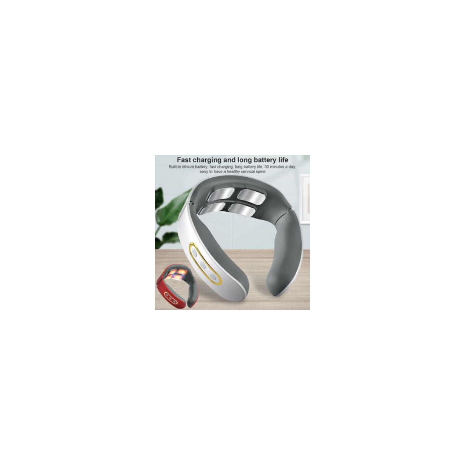 4 Head Neck Massager For Neck And Shoulder Pain Relief Muscle Relaxation Vibrate