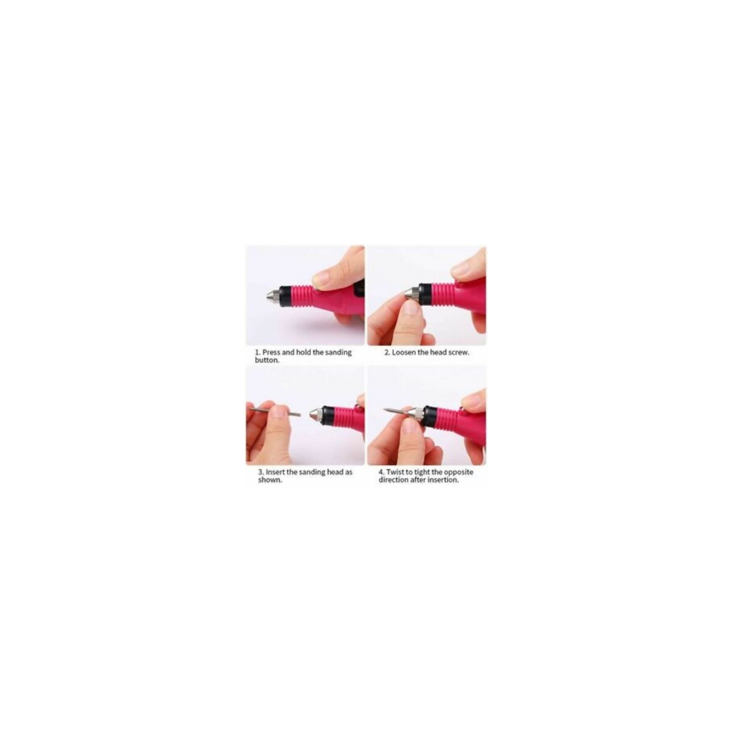 Lime à ongles électrique en acrylique pour polissage exfoliant des ongles